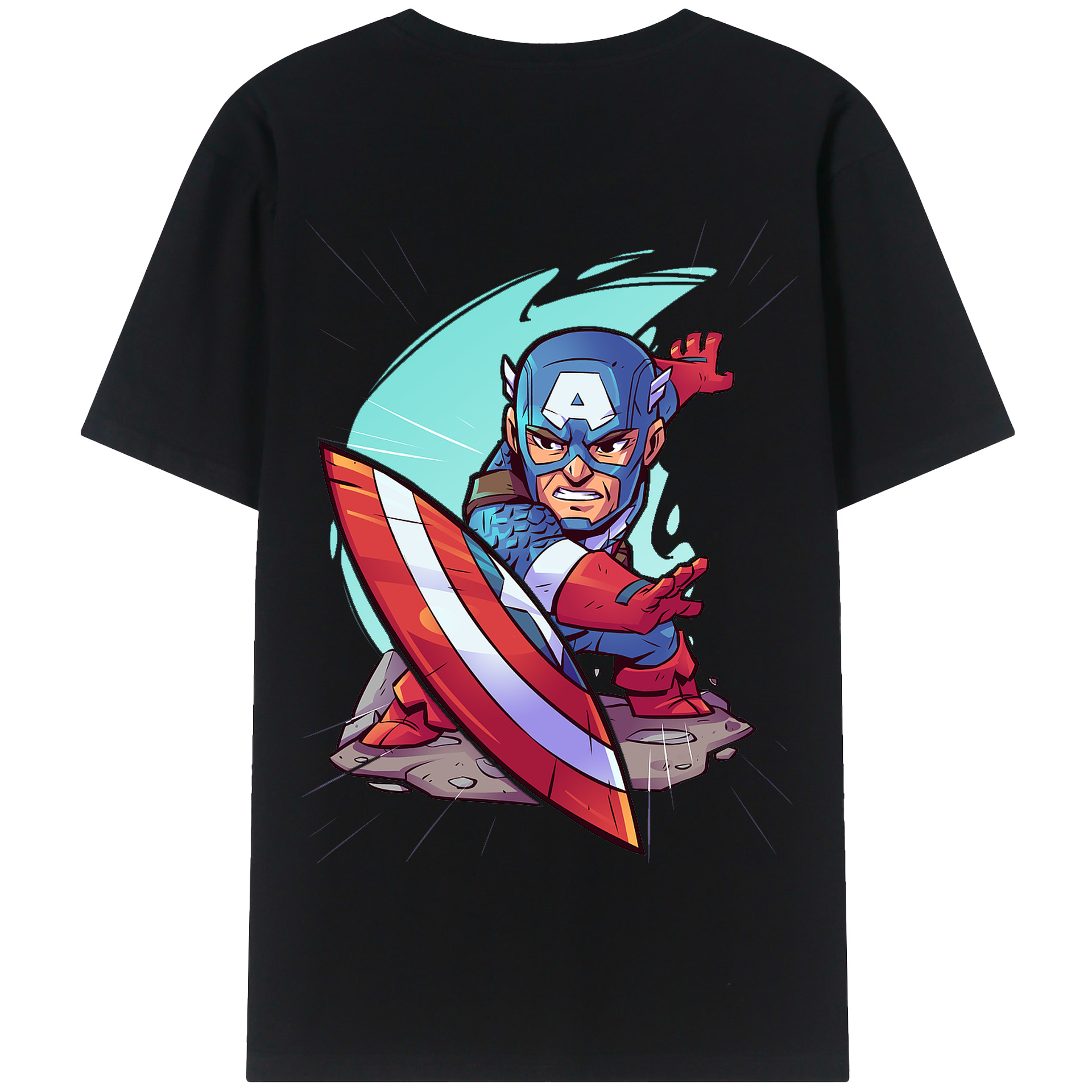 （画像用） アベンジャーズ The Avengers 綿100％半袖Tシャツ（背面プリント）