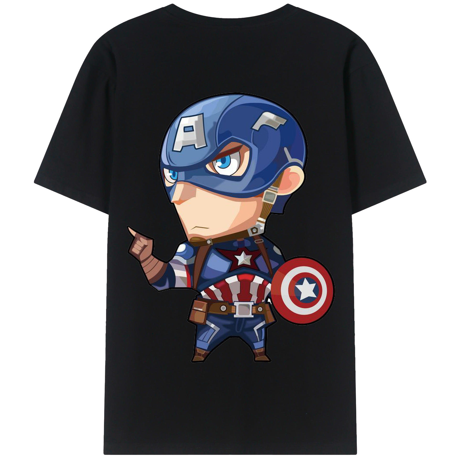 （画像用） アベンジャーズ The Avengers 綿100％半袖Tシャツ（背面プリント）