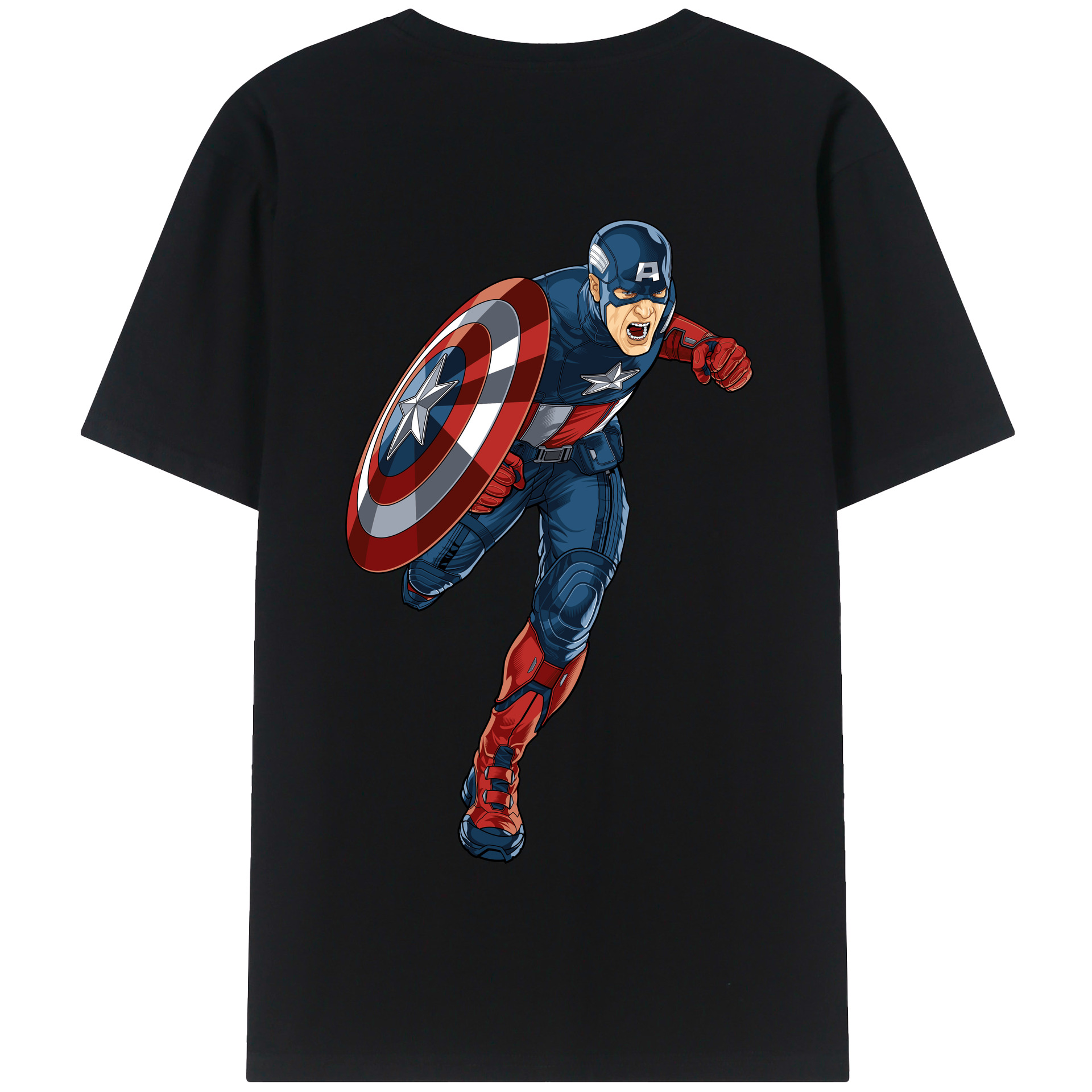 （画像用） アベンジャーズ The Avengers 綿100％半袖Tシャツ（背面プリント）