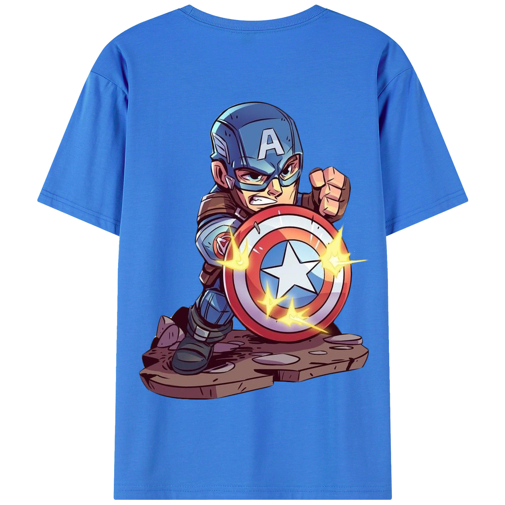 （画像用） アベンジャーズ The Avengers 綿100％半袖Tシャツ（背面プリント）