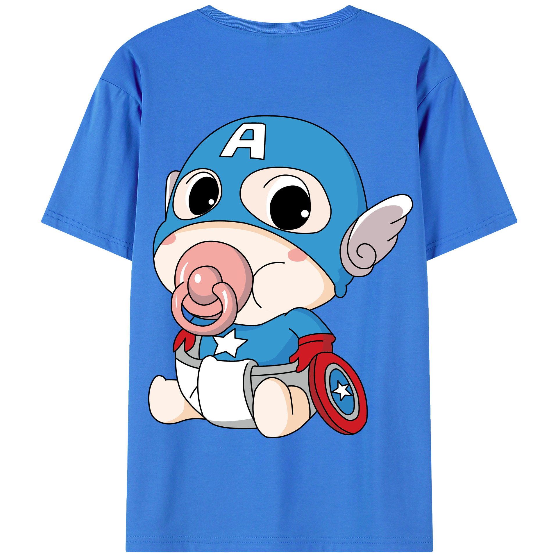 （画像用） アベンジャーズ The Avengers 綿100％半袖Tシャツ（背面プリント）