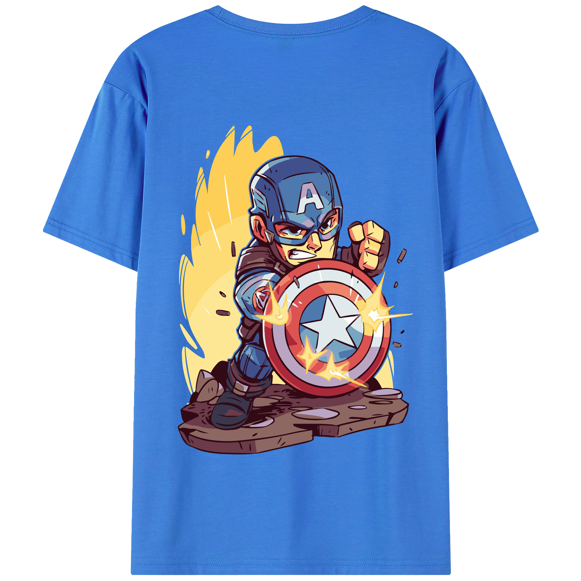 （画像用） アベンジャーズ The Avengers 綿100％半袖Tシャツ（背面プリント）