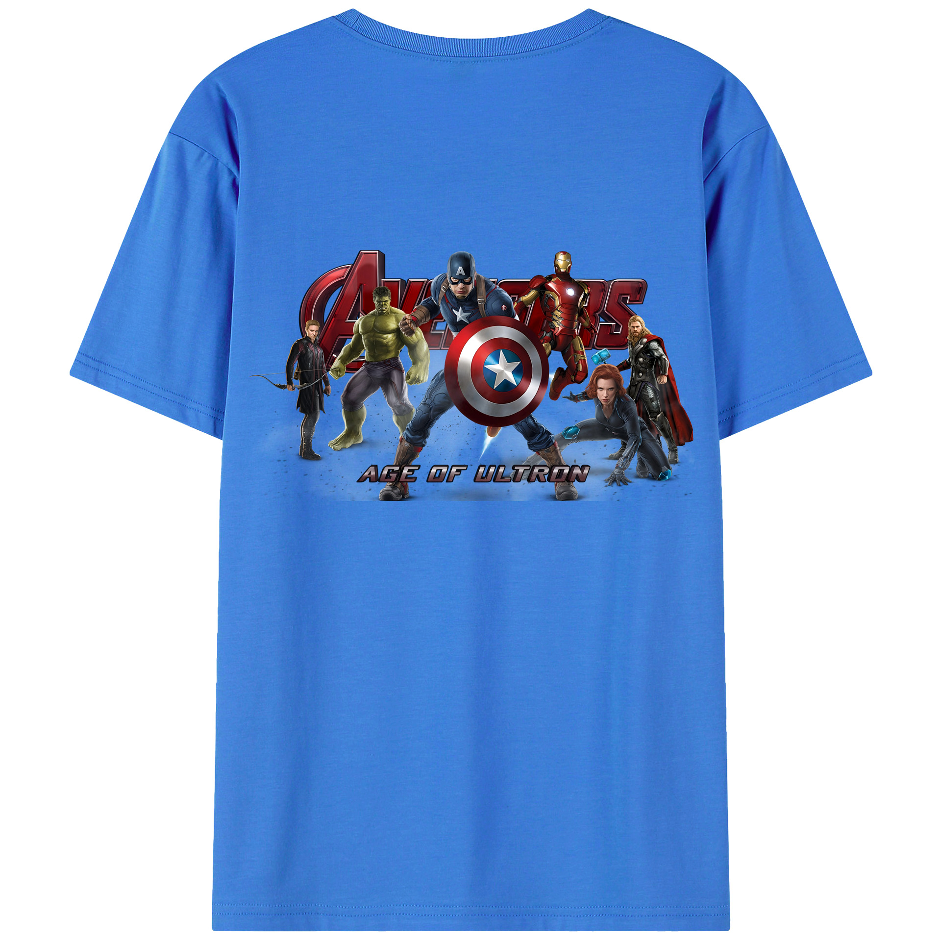 （画像用） アベンジャーズ The Avengers 綿100％半袖Tシャツ（背面プリント）