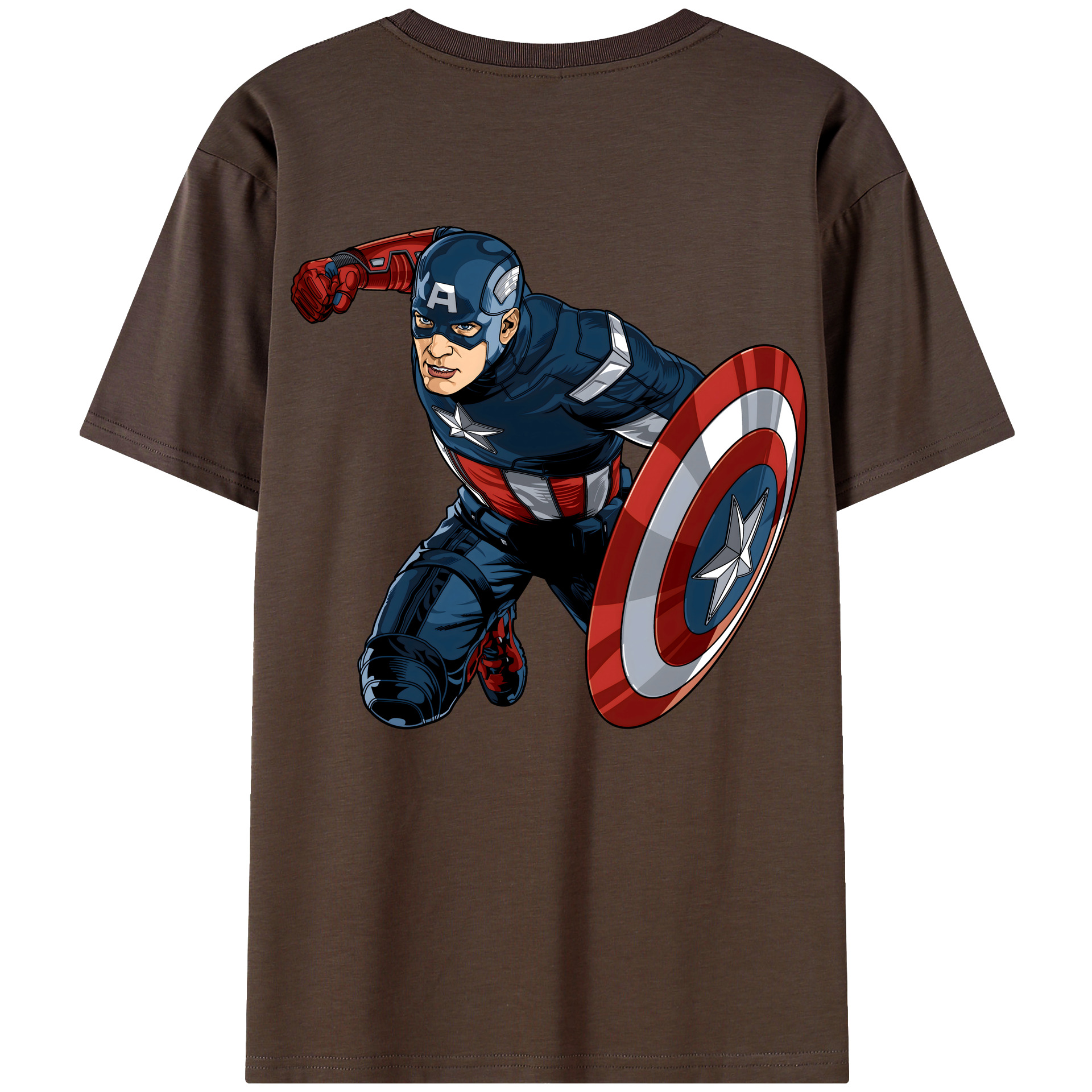 （画像用） アベンジャーズ The Avengers 綿100％半袖Tシャツ（背面プリント）