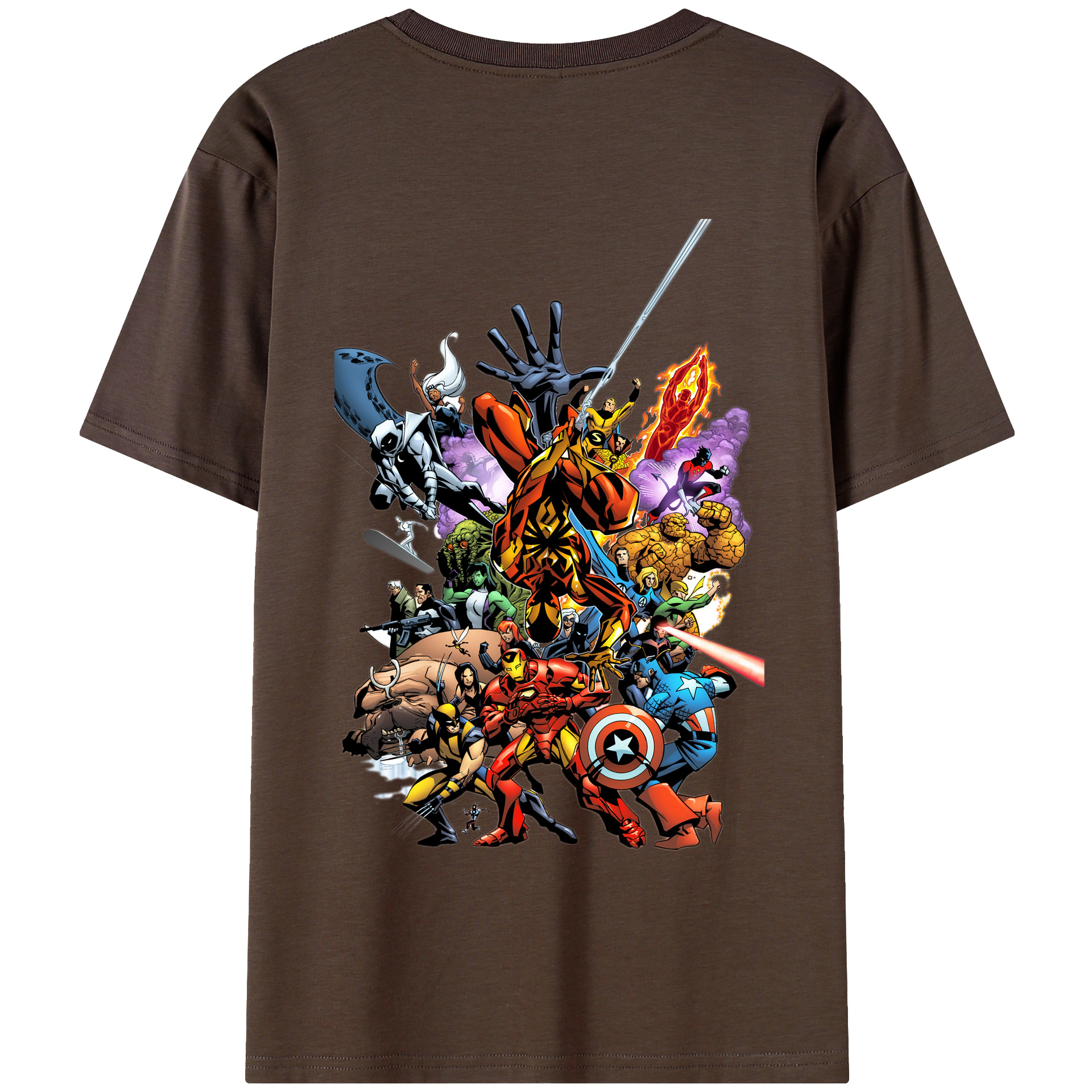 （画像用） アベンジャーズ The Avengers 綿100％半袖Tシャツ（背面プリント）