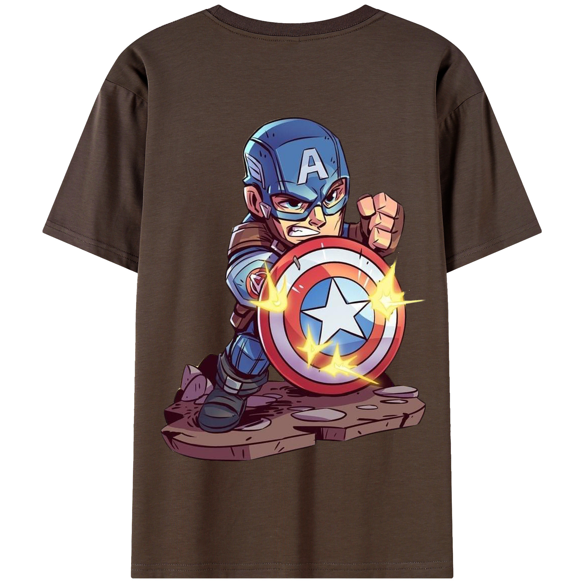 （画像用） アベンジャーズ The Avengers 綿100％半袖Tシャツ（背面プリント）