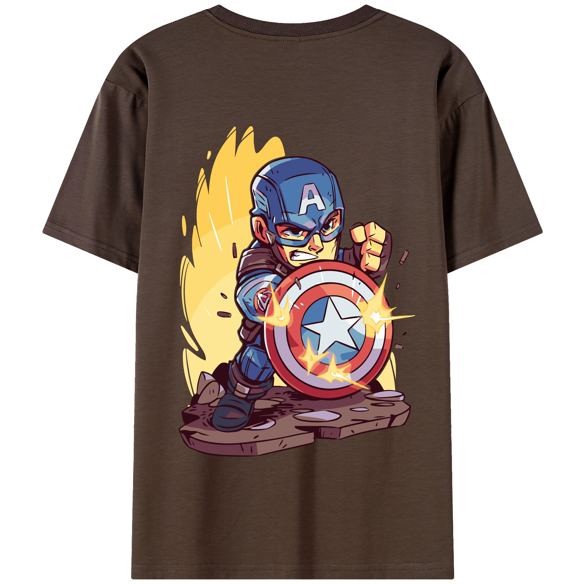 （画像用） アベンジャーズ The Avengers 綿100％半袖Tシャツ（背面プリント）