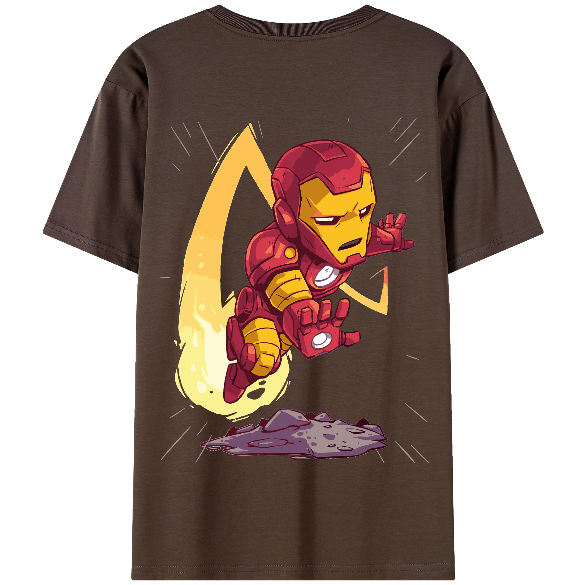 （画像用） アベンジャーズ The Avengers 綿100％半袖Tシャツ（背面プリント）