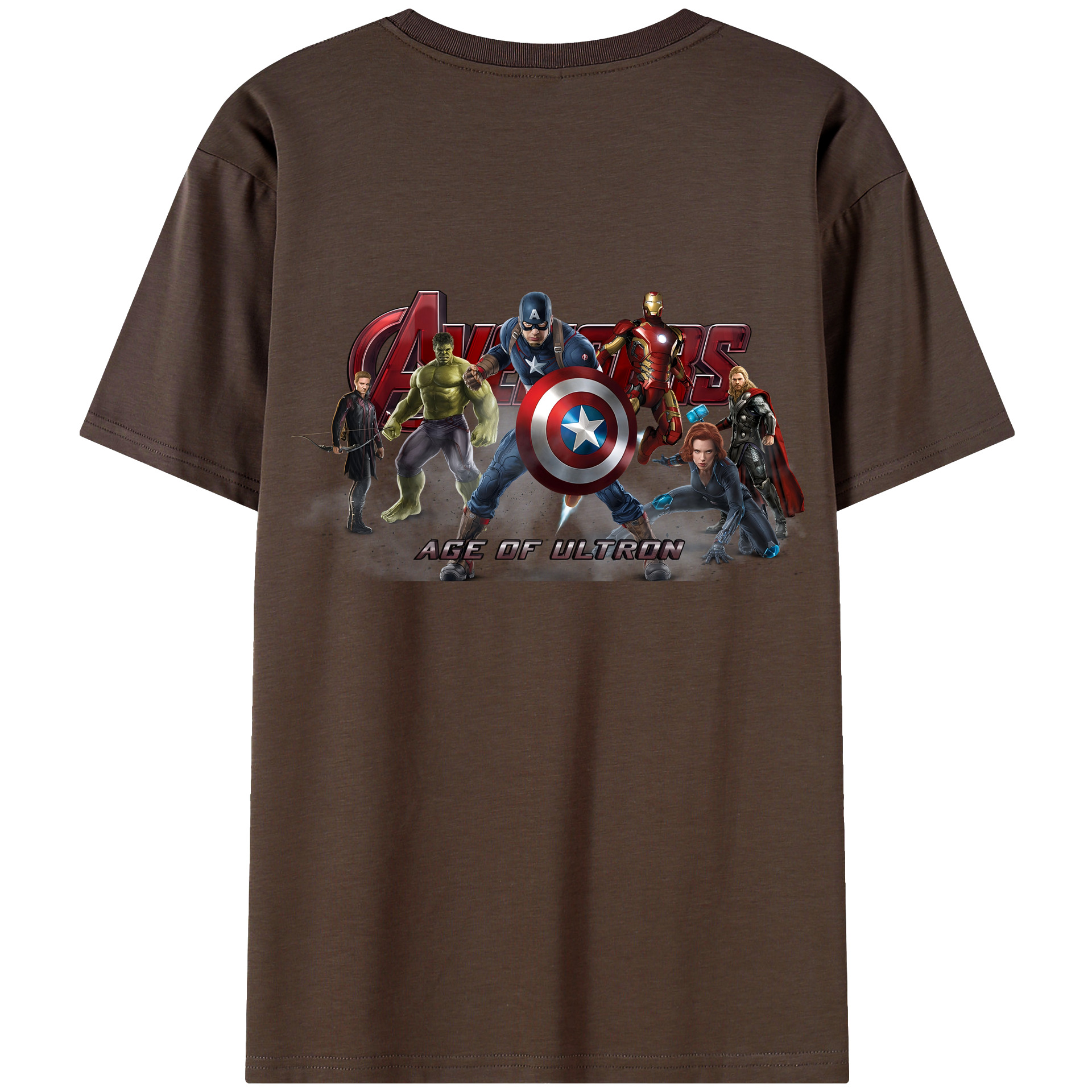 （画像用） アベンジャーズ The Avengers 綿100％半袖Tシャツ（背面プリント）