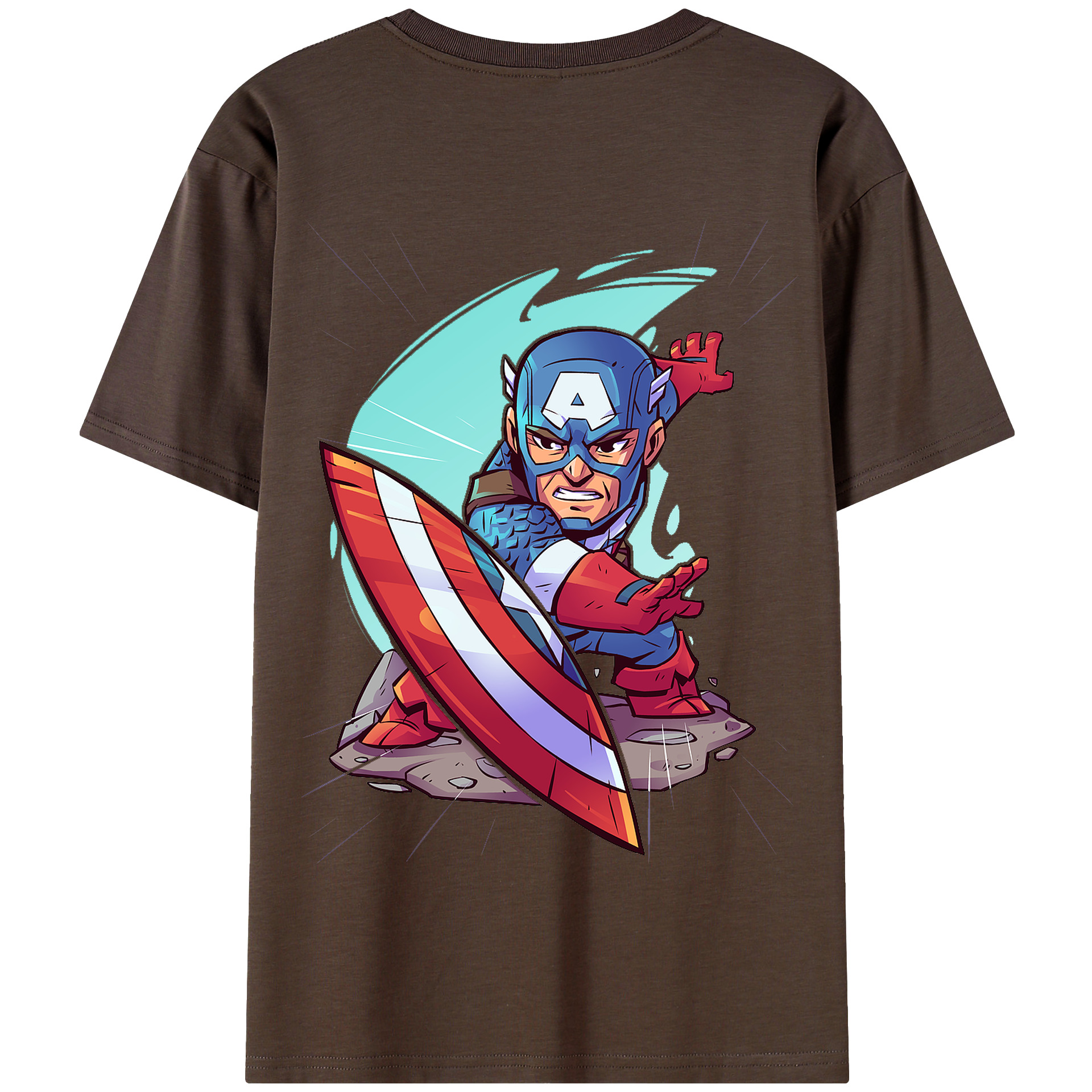 （画像用） アベンジャーズ The Avengers 綿100％半袖Tシャツ（背面プリント）