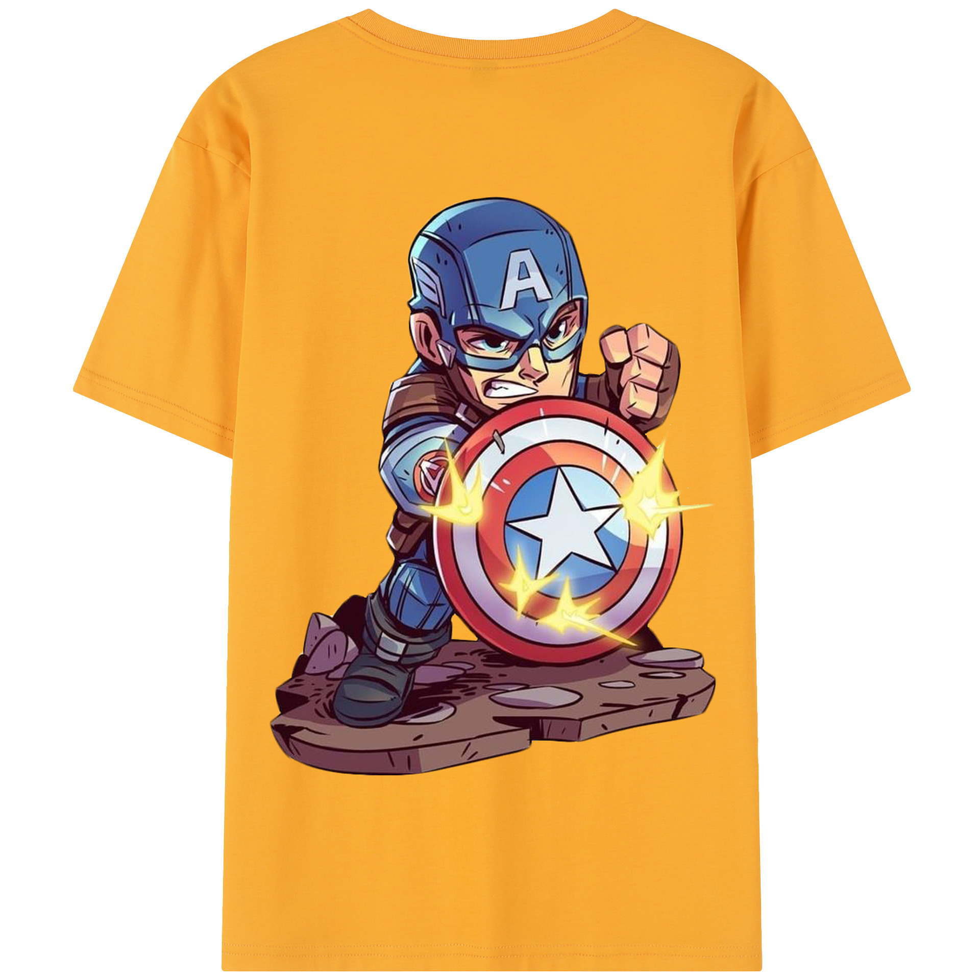 （画像用） アベンジャーズ The Avengers 綿100％半袖Tシャツ（背面プリント）