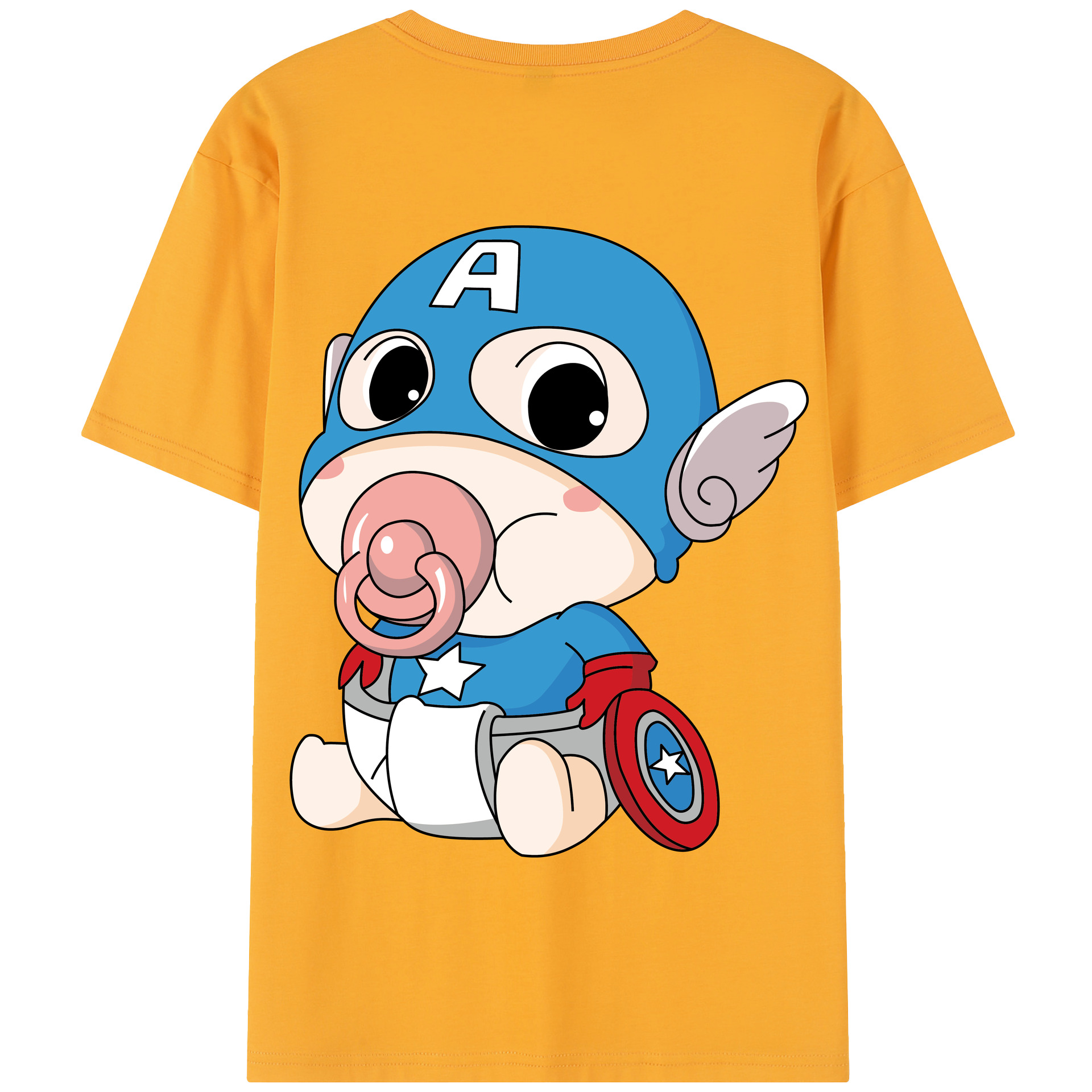 （画像用） アベンジャーズ The Avengers 綿100％半袖Tシャツ（背面プリント）