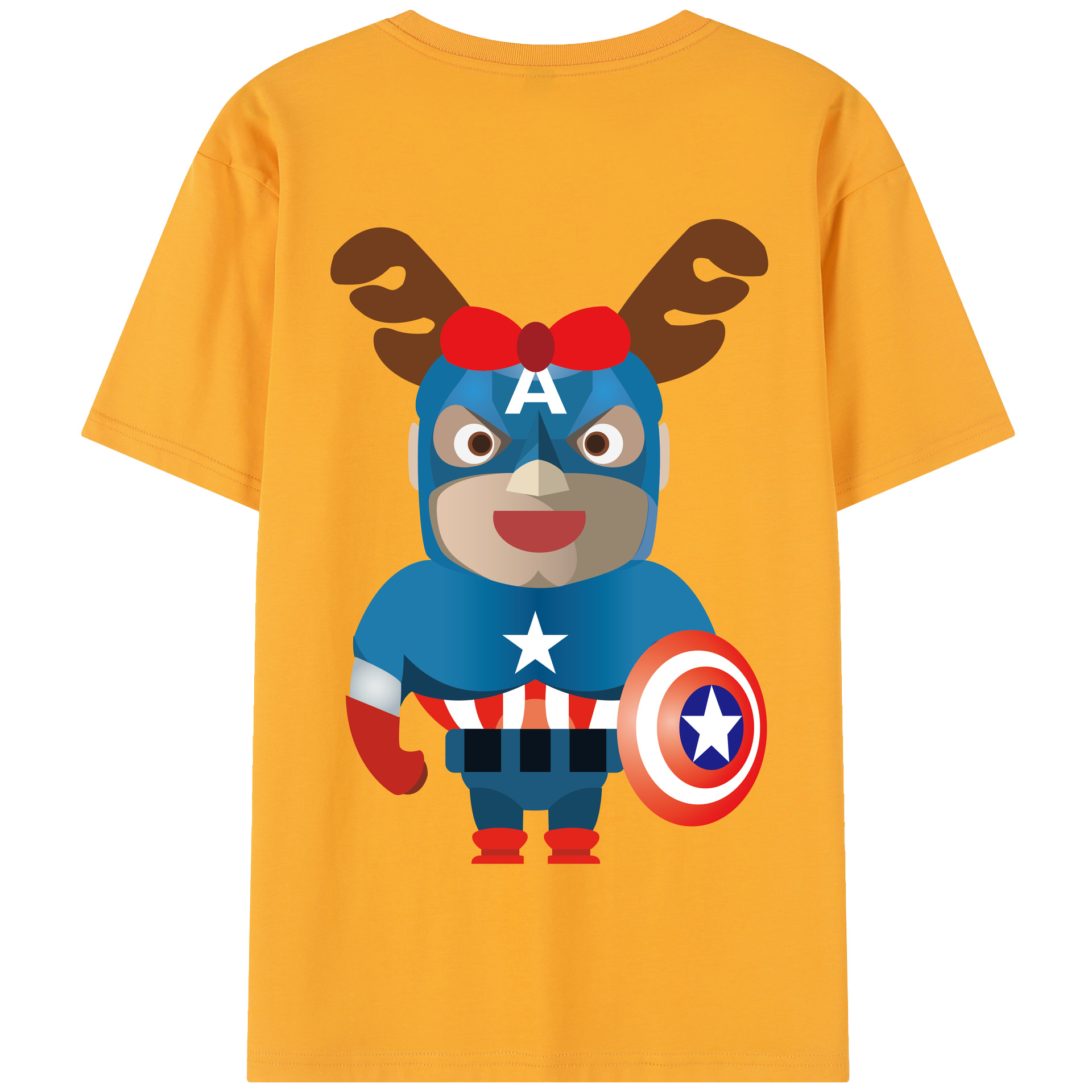 （画像用） アベンジャーズ The Avengers 綿100％半袖Tシャツ（背面プリント）