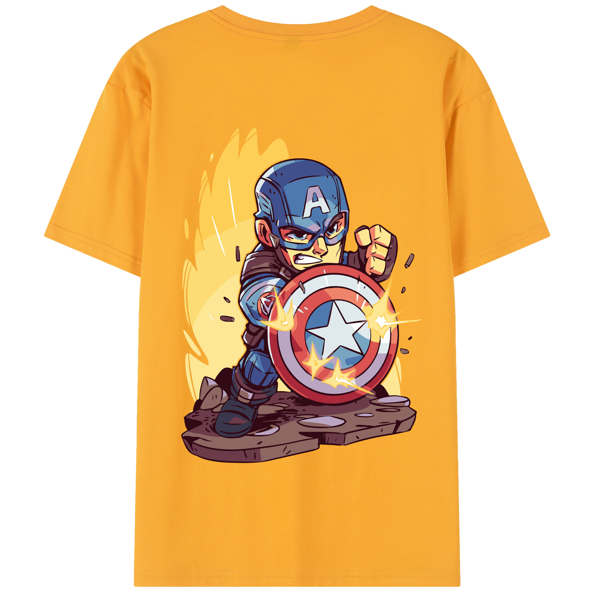 （画像用） アベンジャーズ The Avengers 綿100％半袖Tシャツ（背面プリント）