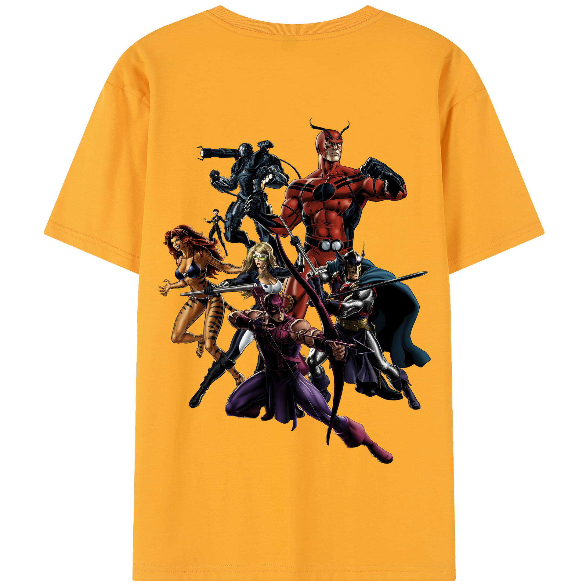 （画像用） アベンジャーズ The Avengers 綿100％半袖Tシャツ（背面プリント）