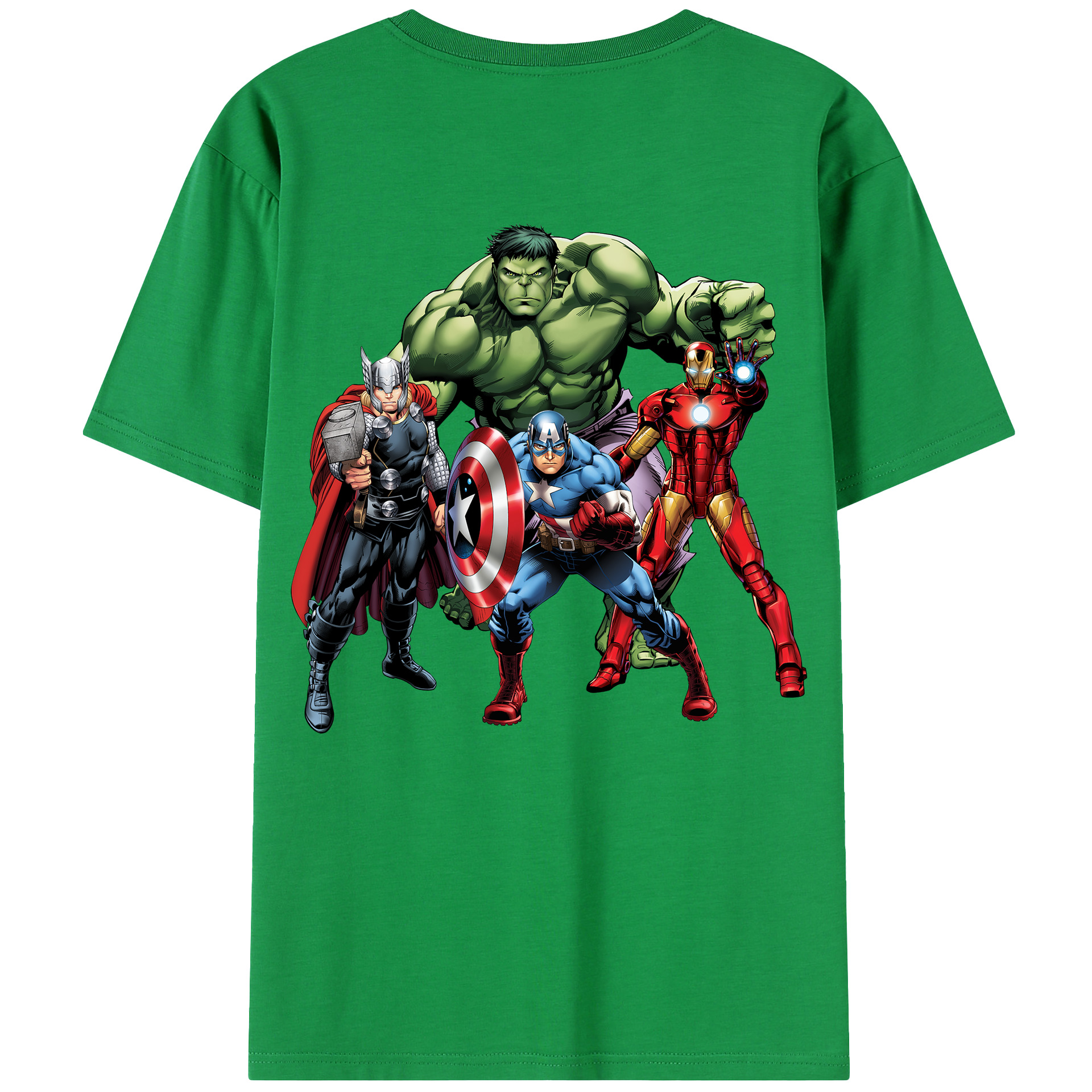 （画像用） アベンジャーズ The Avengers 綿100％半袖Tシャツ（背面プリント）