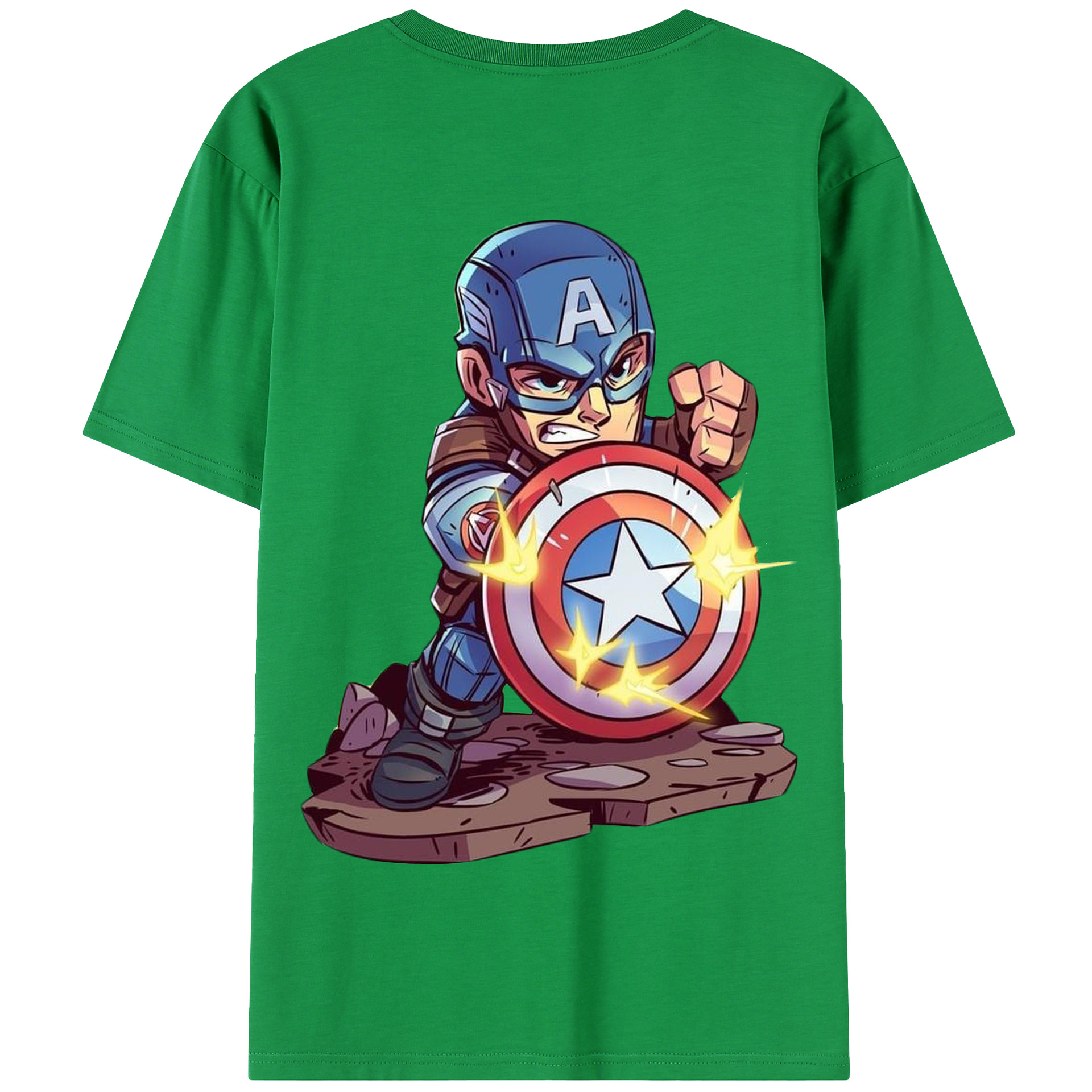 （画像用） アベンジャーズ The Avengers 綿100％半袖Tシャツ（背面プリント）