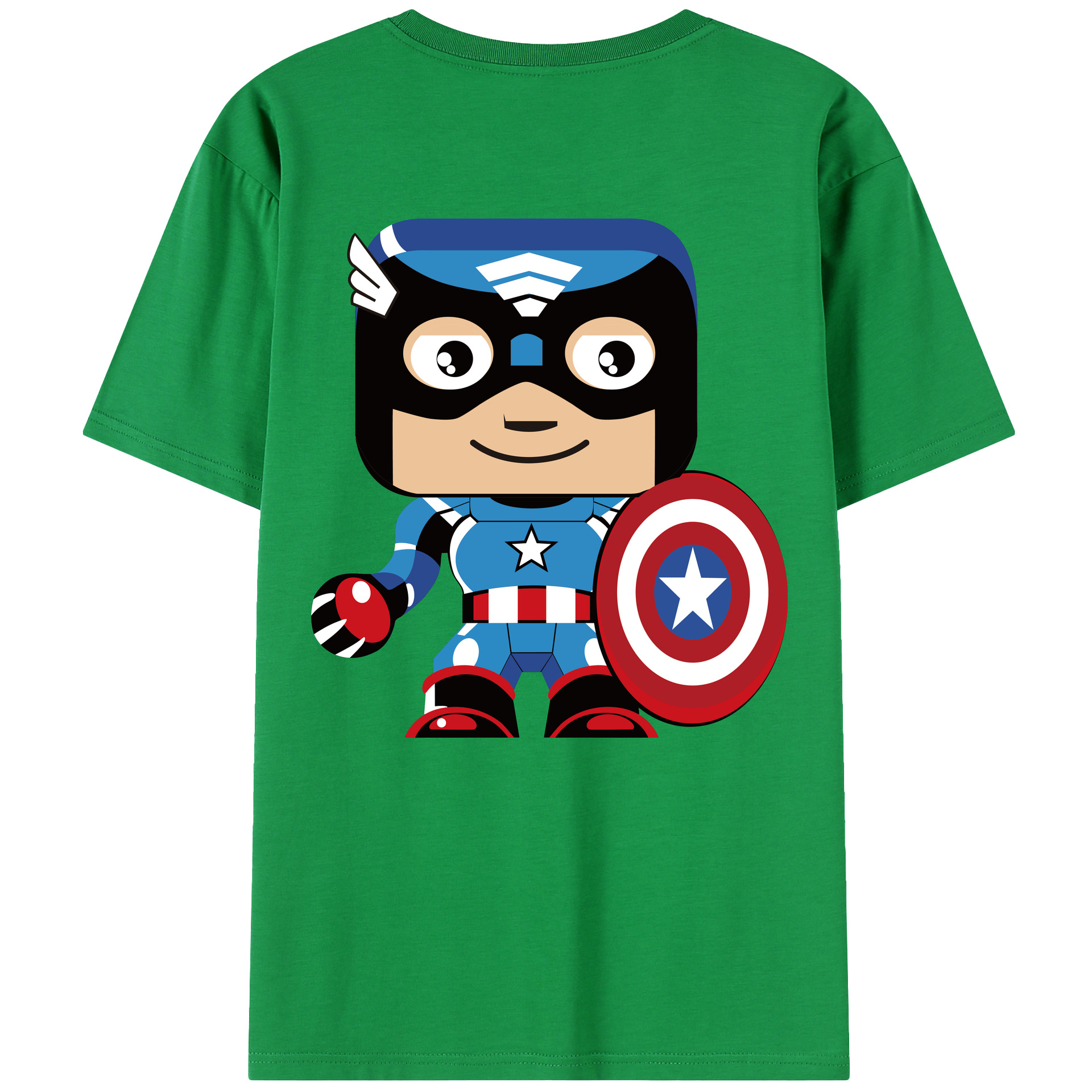 （画像用） アベンジャーズ The Avengers 綿100％半袖Tシャツ（背面プリント）