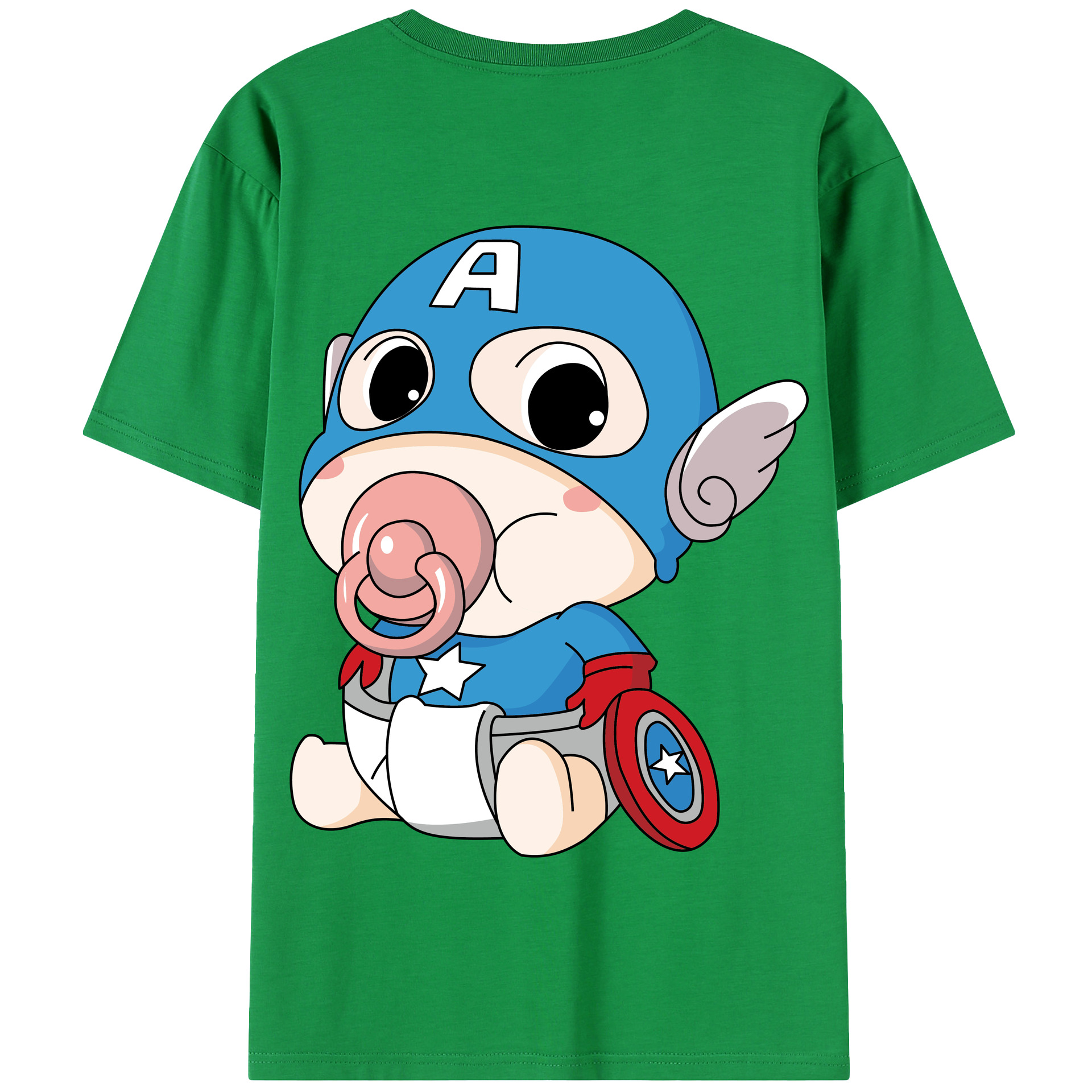 （画像用） アベンジャーズ The Avengers 綿100％半袖Tシャツ（背面プリント）