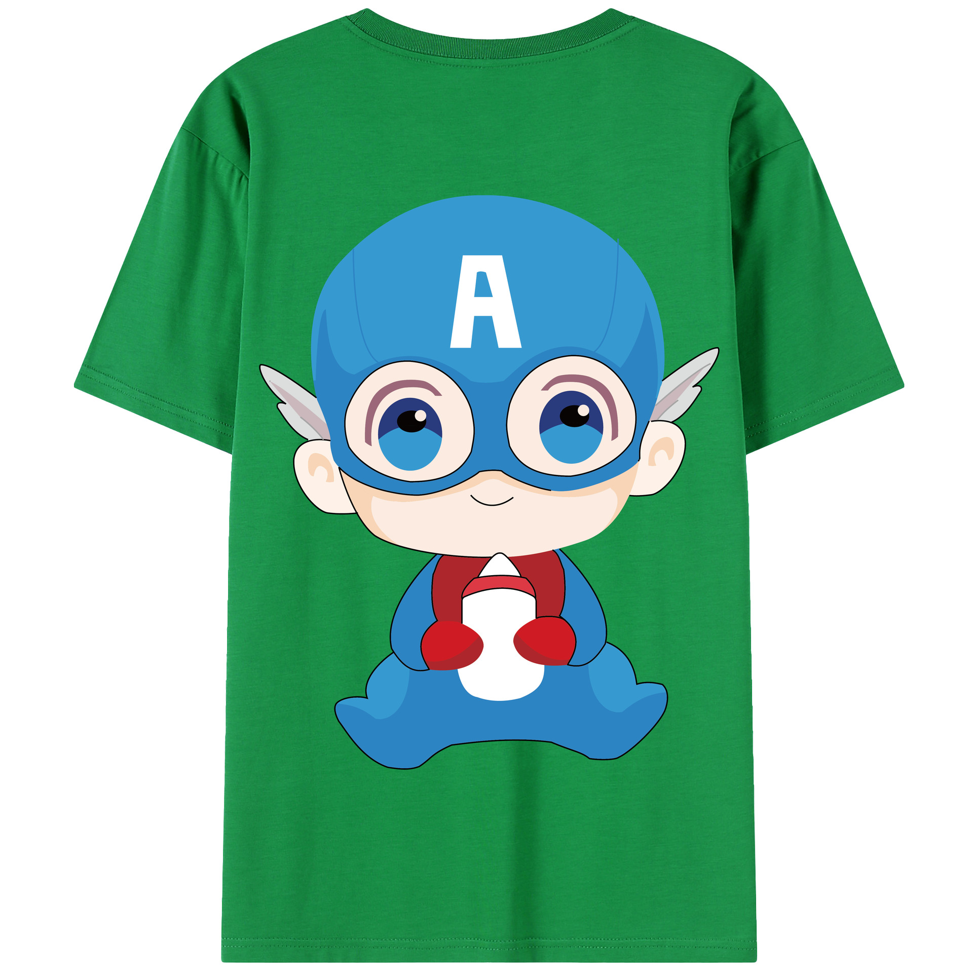 （画像用） アベンジャーズ The Avengers 綿100％半袖Tシャツ（背面プリント）