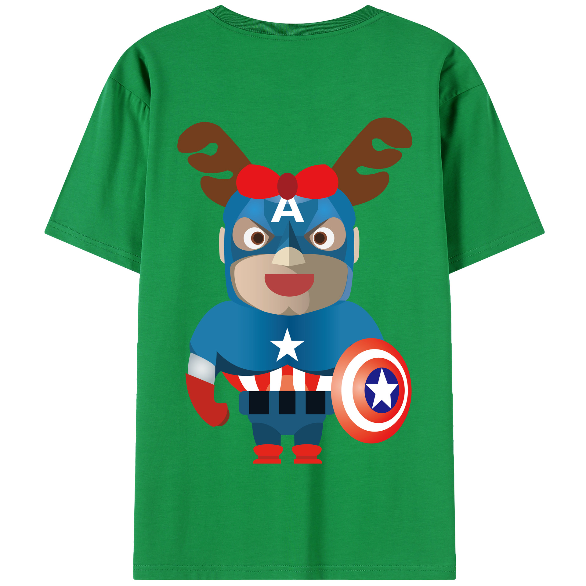 （画像用） アベンジャーズ The Avengers 綿100％半袖Tシャツ（背面プリント）
