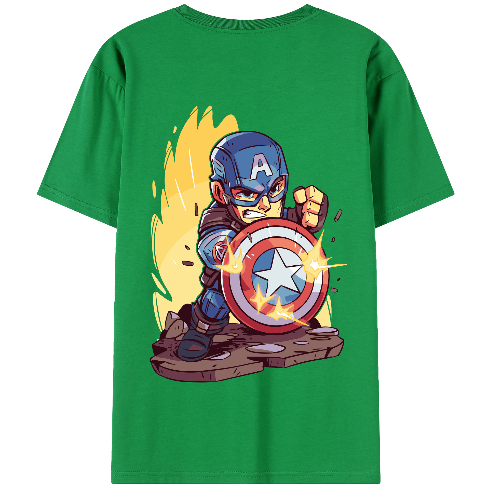 （画像用） アベンジャーズ The Avengers 綿100％半袖Tシャツ（背面プリント）