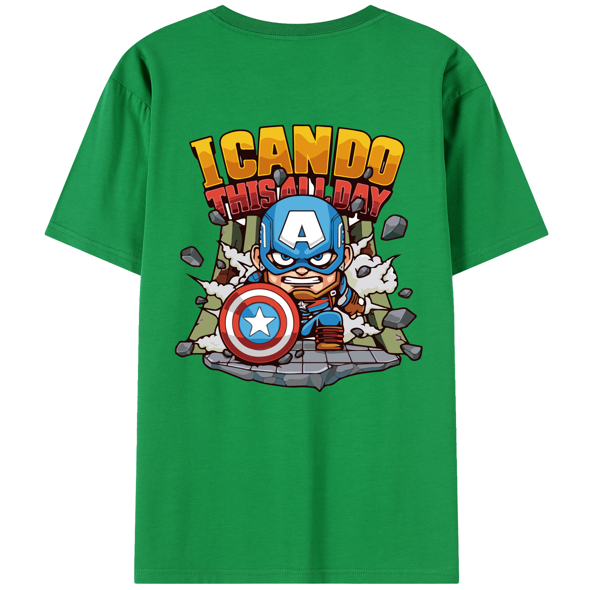 （画像用） アベンジャーズ The Avengers 綿100％半袖Tシャツ（背面プリント）