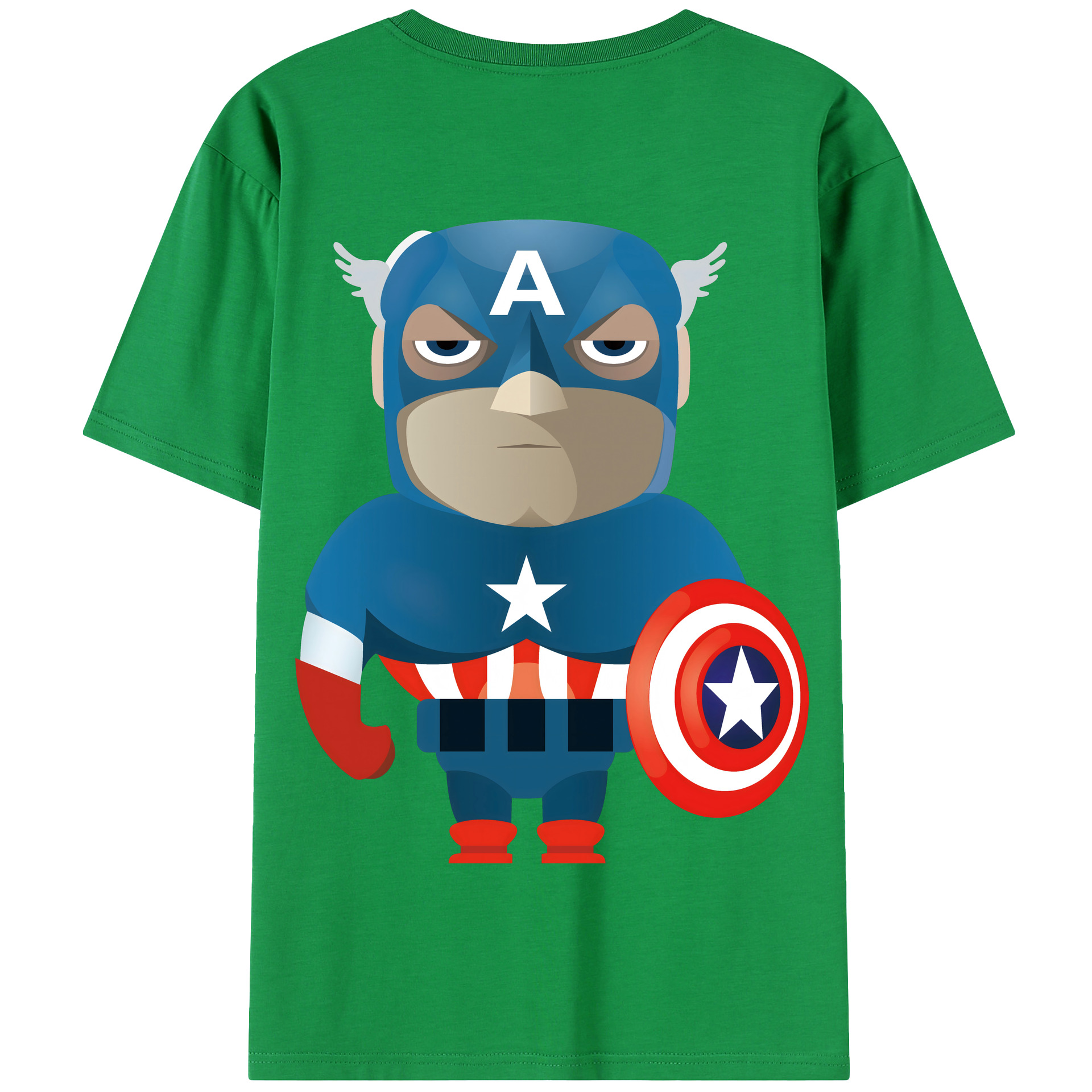 （画像用） アベンジャーズ The Avengers 綿100％半袖Tシャツ（背面プリント）