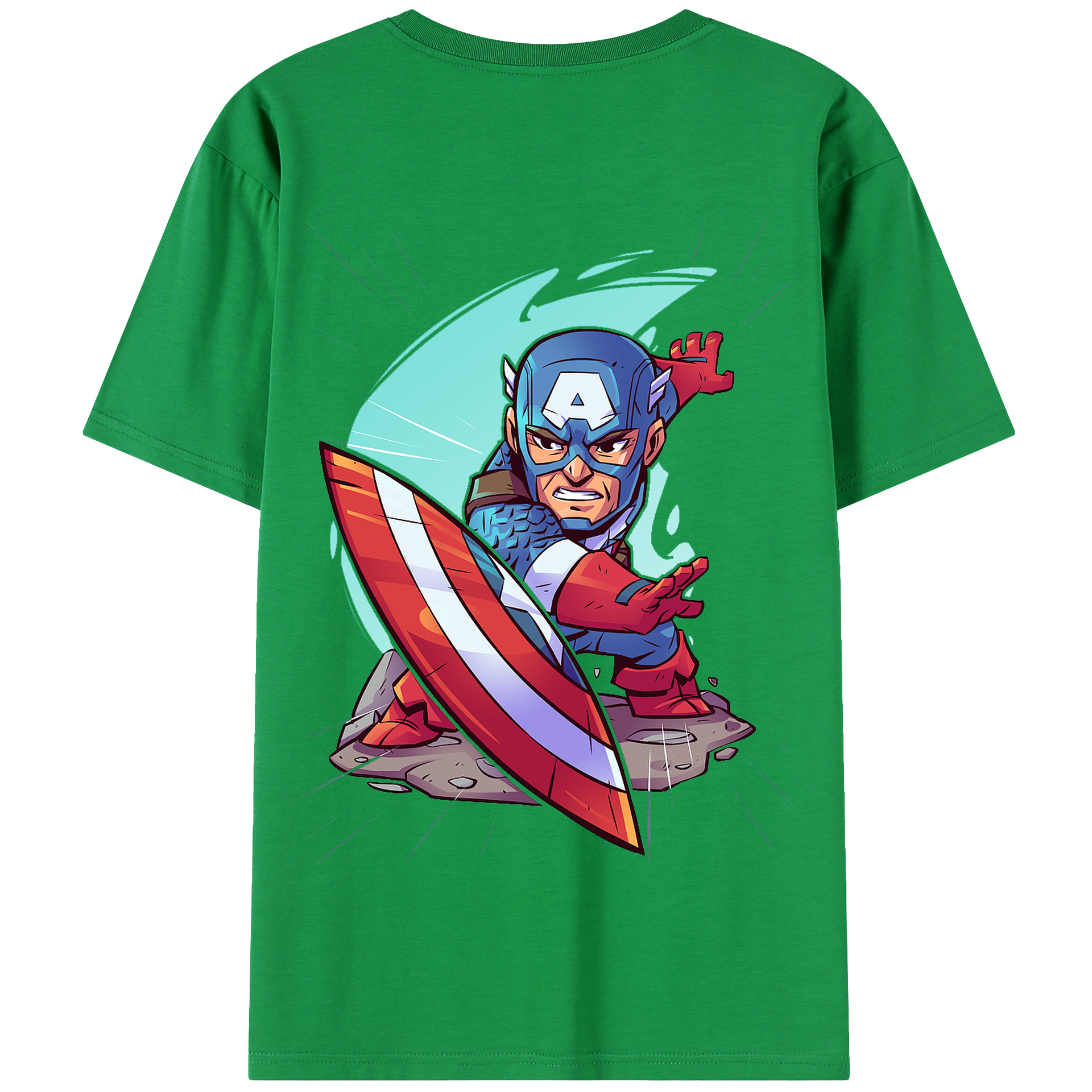 （画像用） アベンジャーズ The Avengers 綿100％半袖Tシャツ（背面プリント）