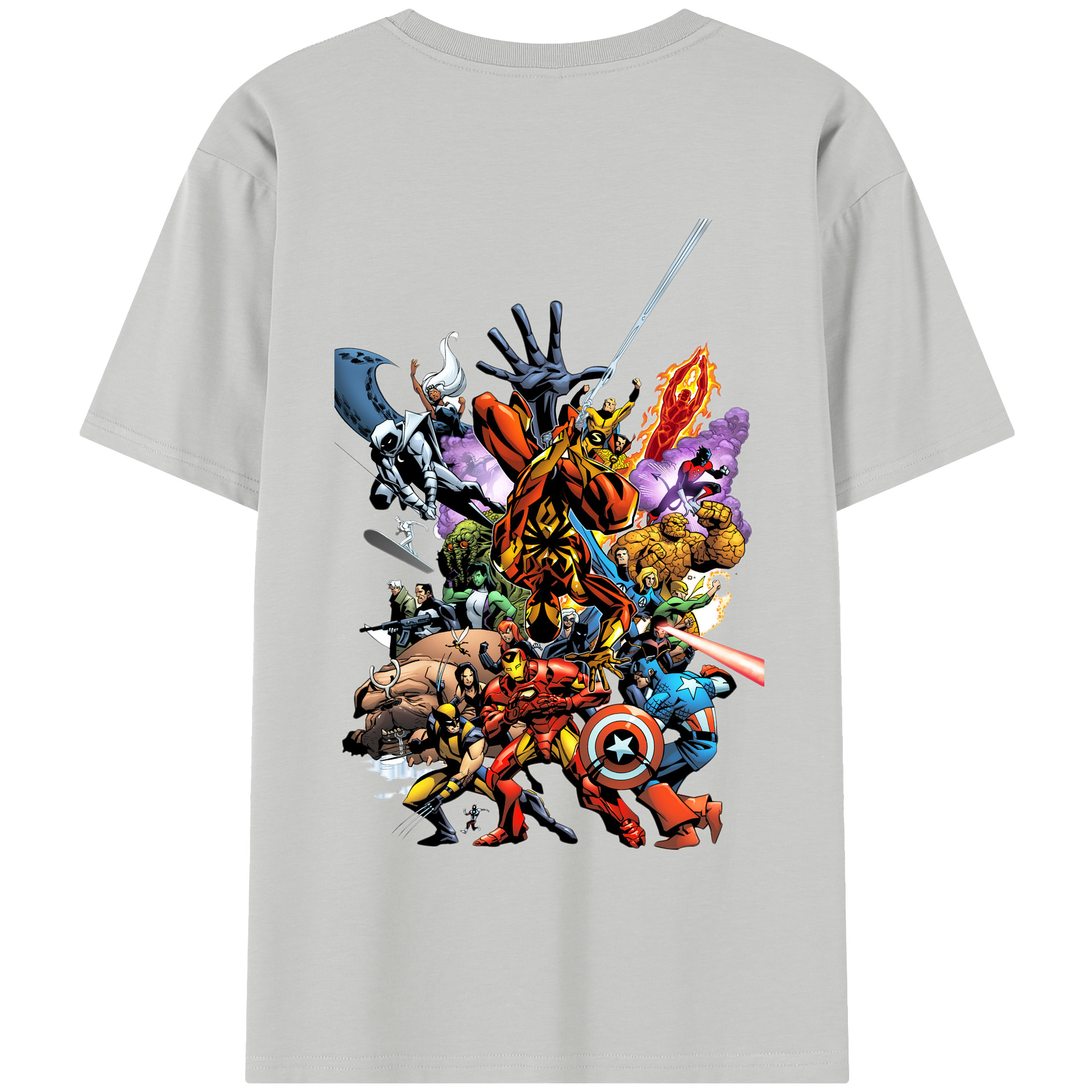 （画像用） アベンジャーズ The Avengers 綿100％半袖Tシャツ（背面プリント）