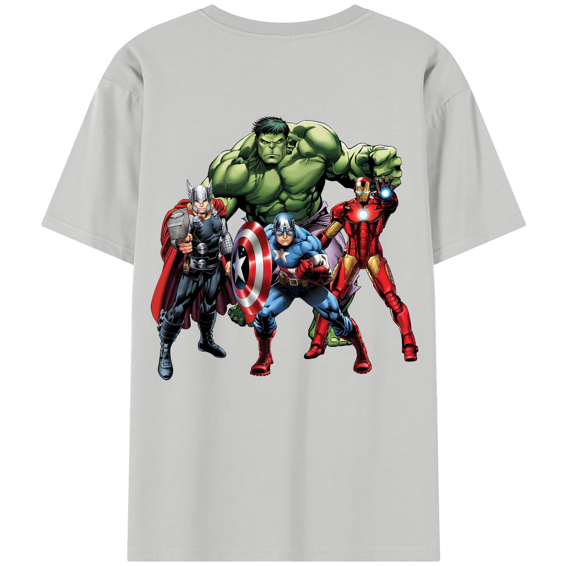 （画像用） アベンジャーズ The Avengers 綿100％半袖Tシャツ（背面プリント）