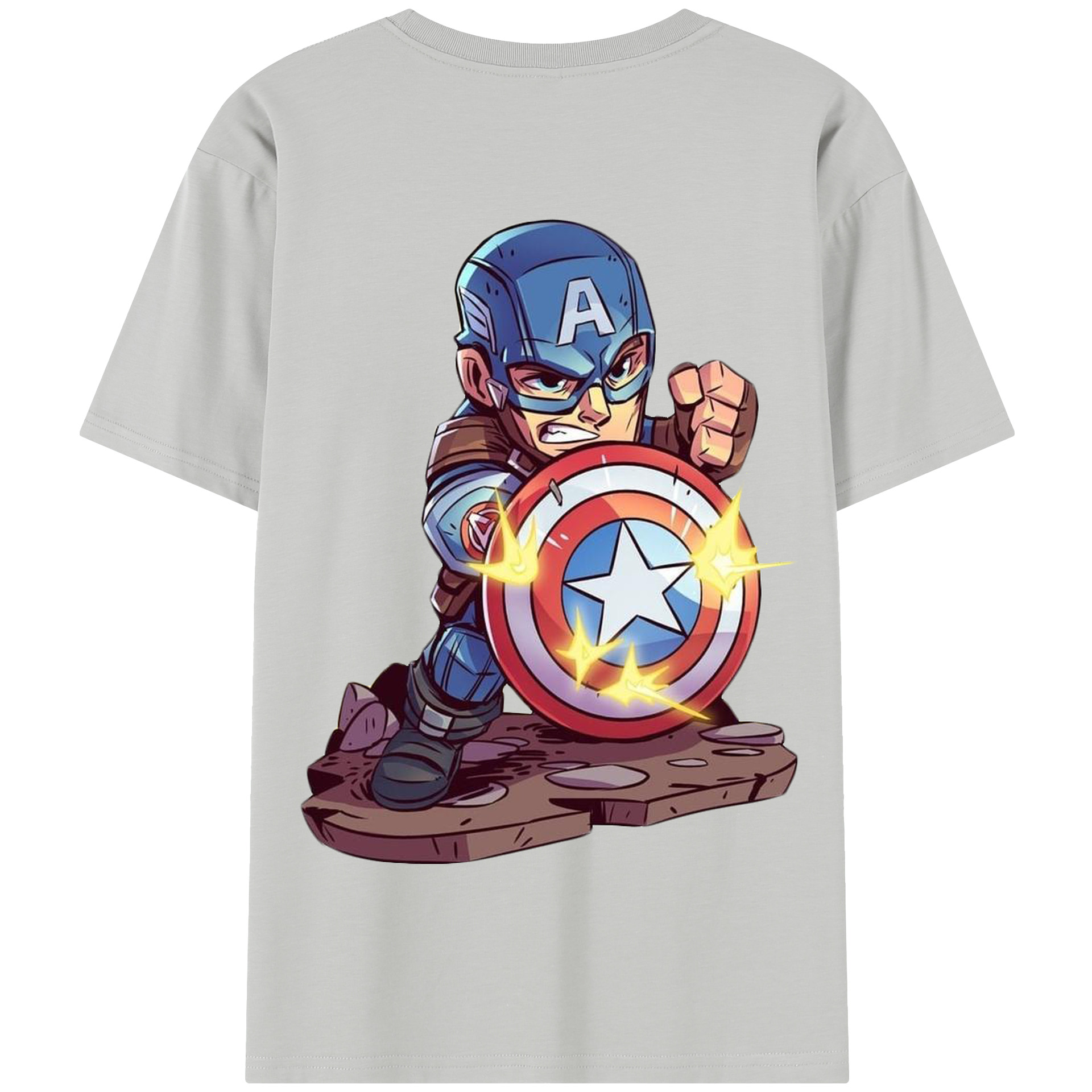 （画像用） アベンジャーズ The Avengers 綿100％半袖Tシャツ（背面プリント）