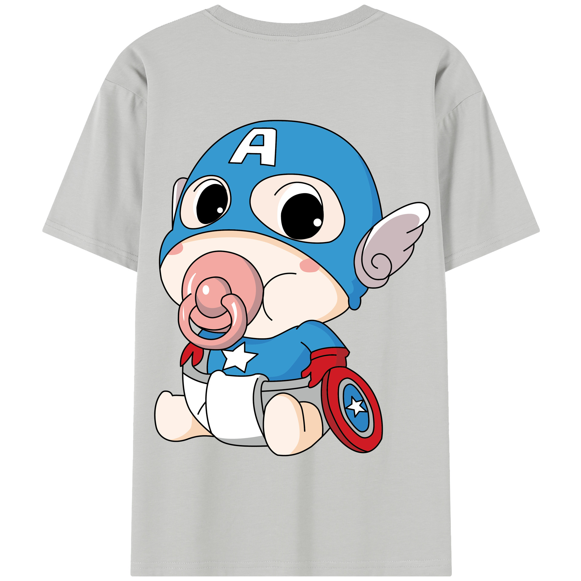 （画像用） アベンジャーズ The Avengers 綿100％半袖Tシャツ（背面プリント）