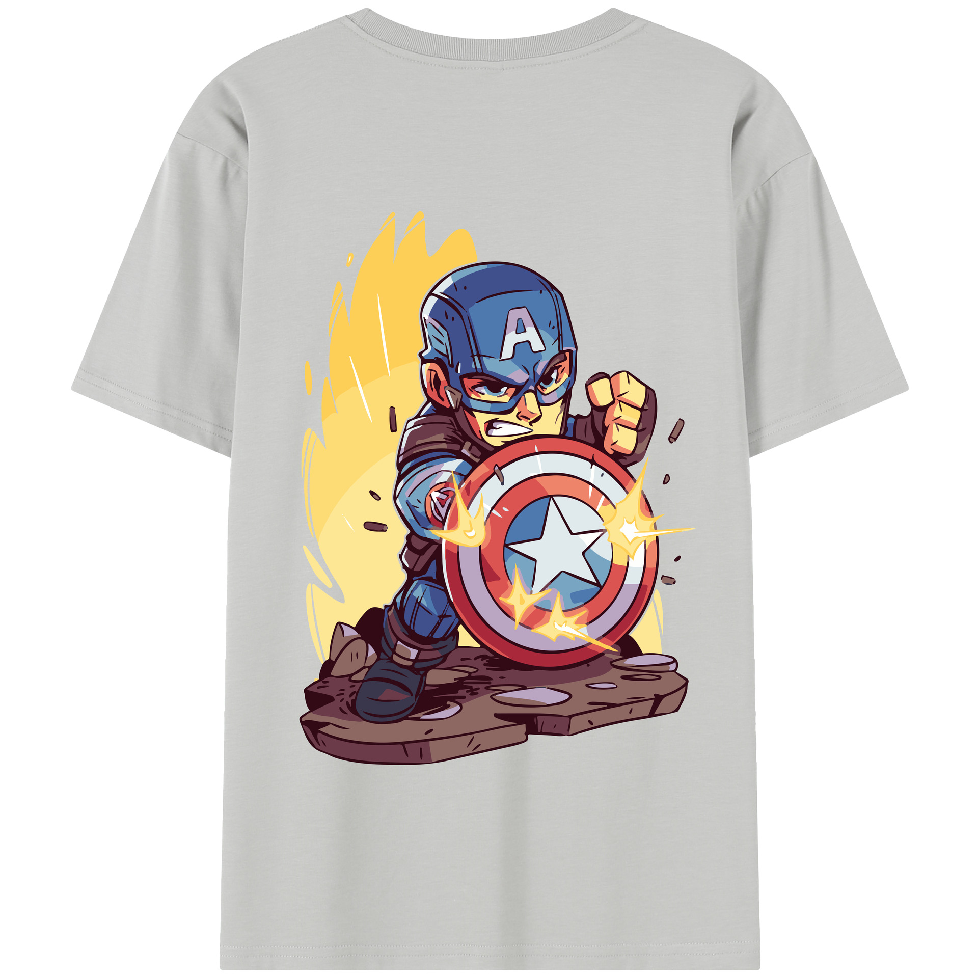 （画像用） アベンジャーズ The Avengers 綿100％半袖Tシャツ（背面プリント）