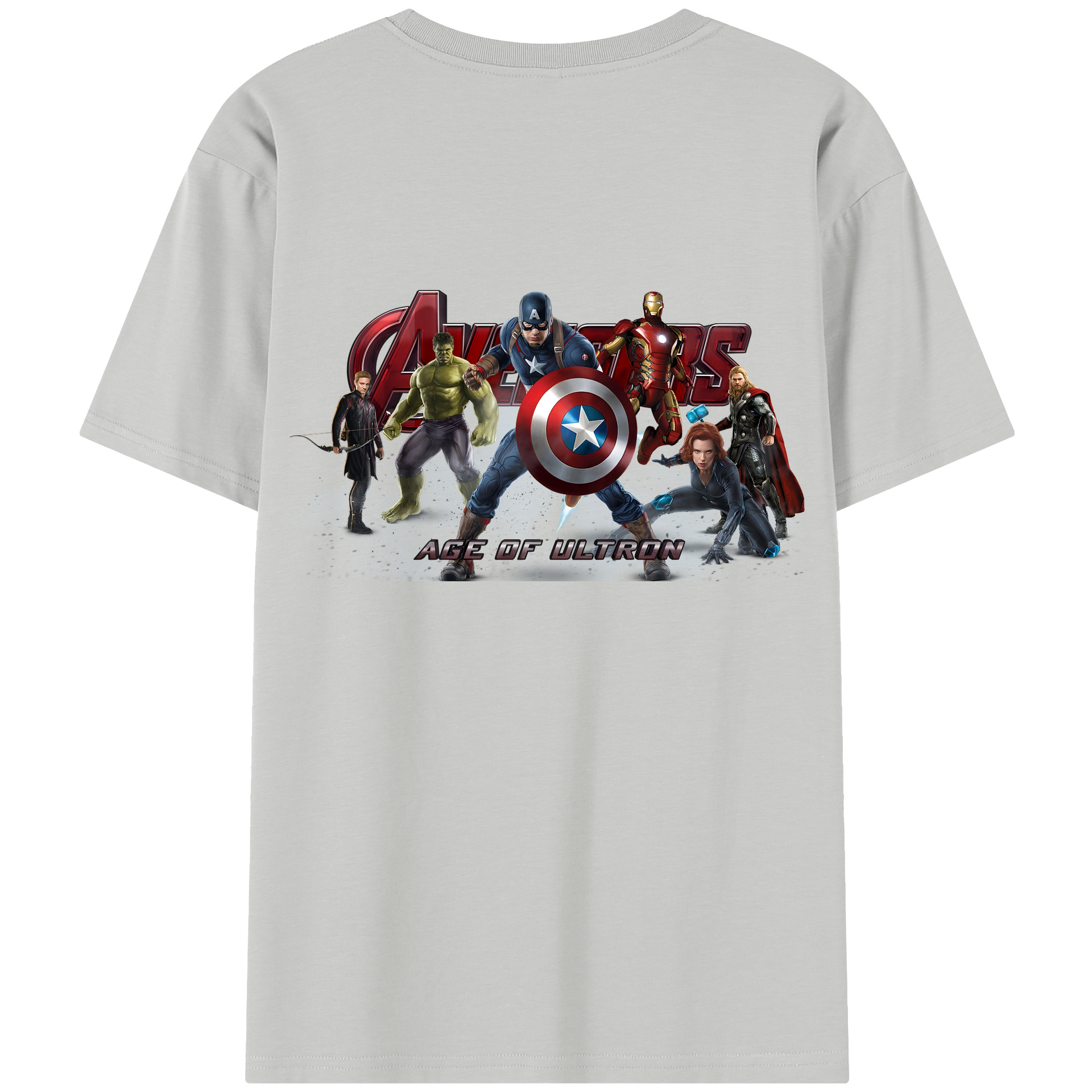 （画像用） アベンジャーズ The Avengers 綿100％半袖Tシャツ（背面プリント）