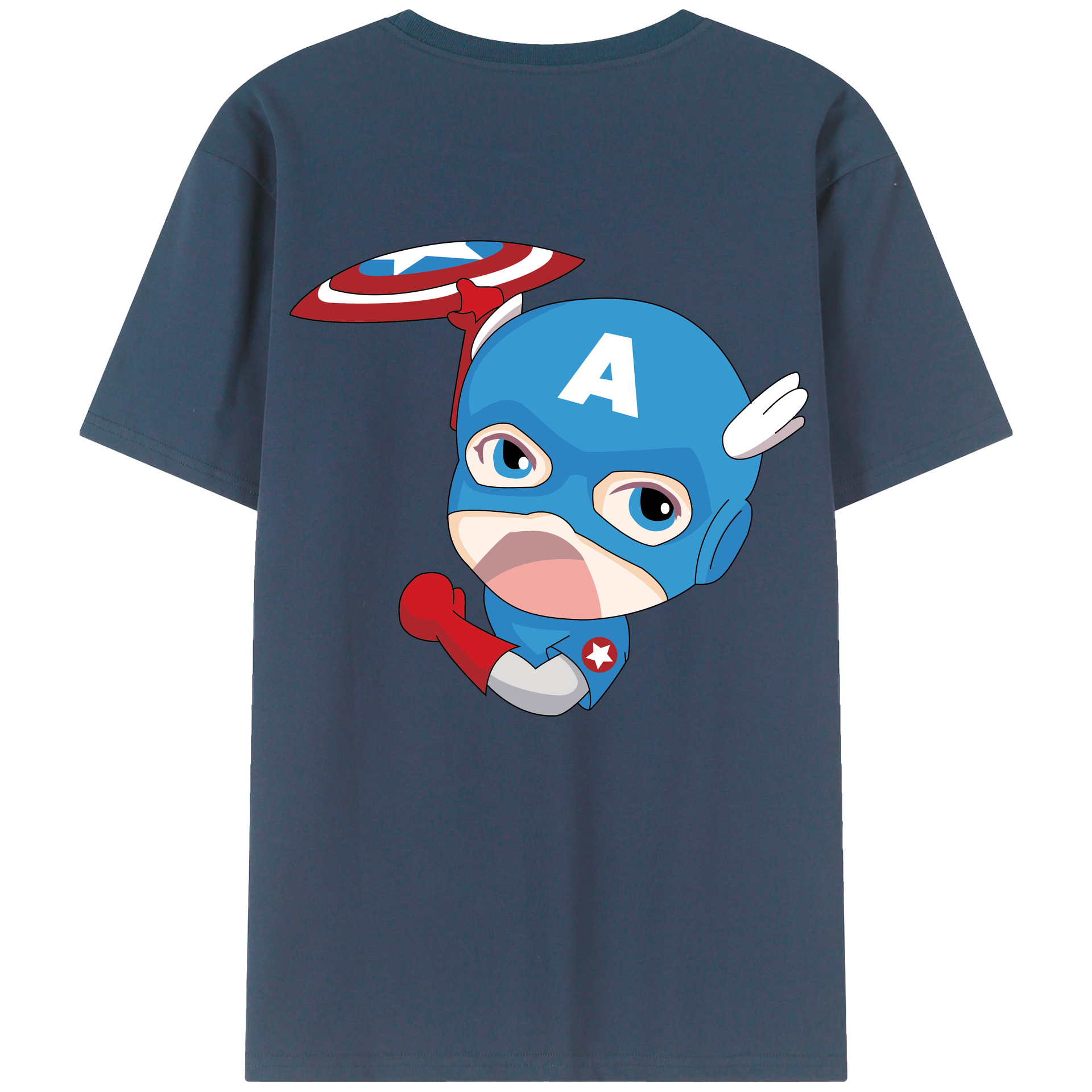 （画像用） アベンジャーズ The Avengers 綿100％半袖Tシャツ（背面プリント）