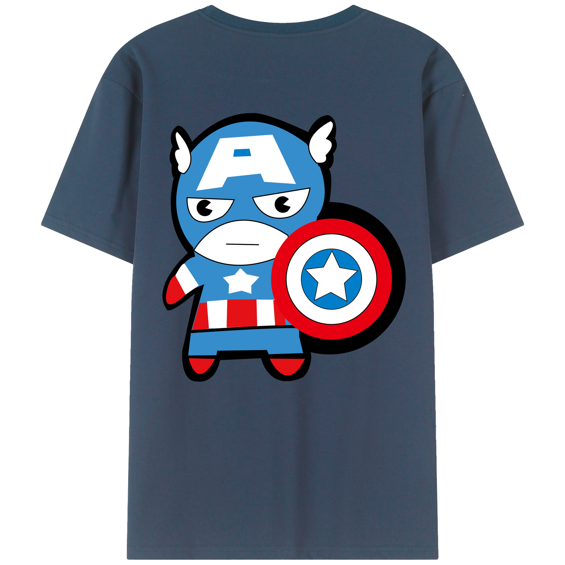 （画像用） アベンジャーズ The Avengers 綿100％半袖Tシャツ（背面プリント）