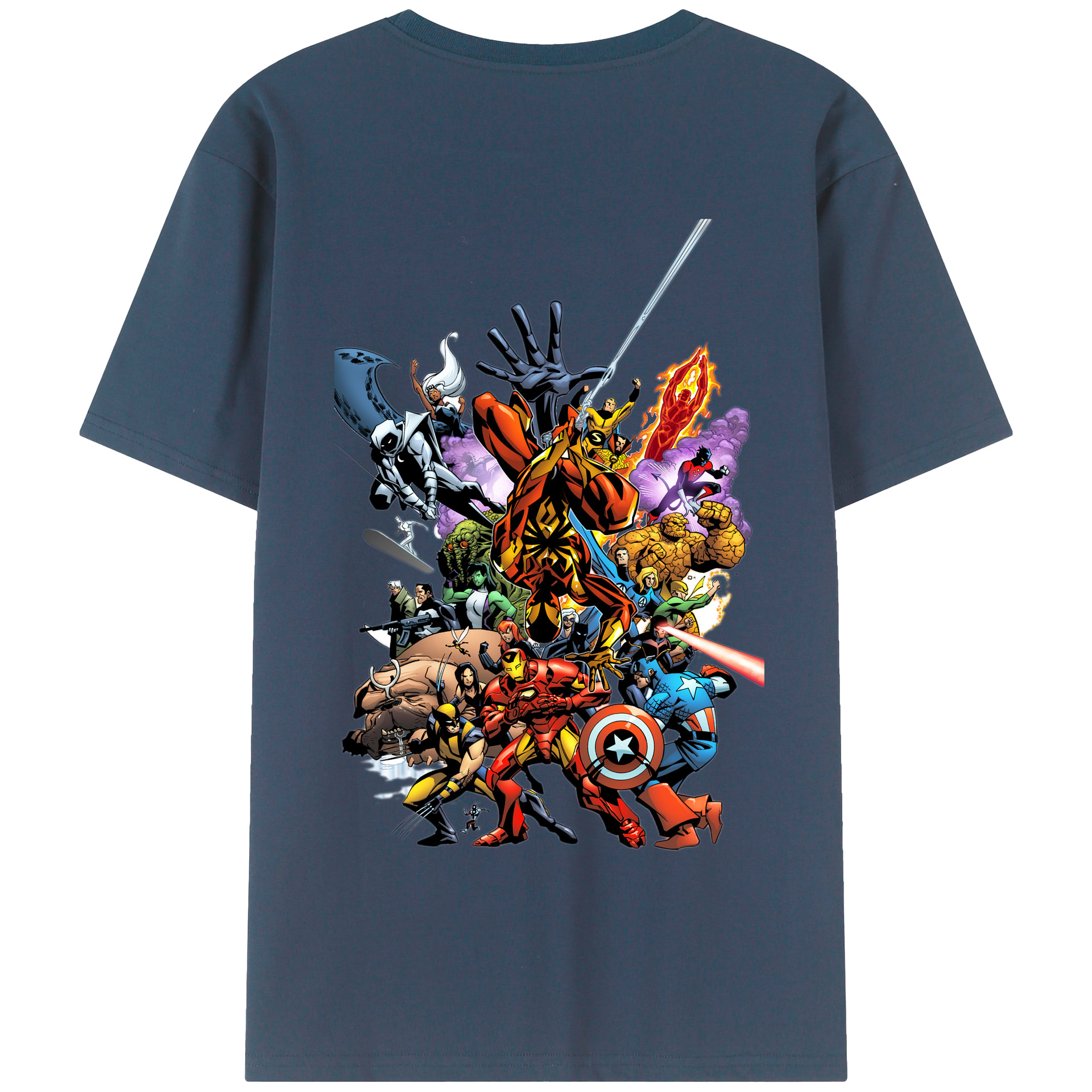 （画像用） アベンジャーズ The Avengers 綿100％半袖Tシャツ（背面プリント）