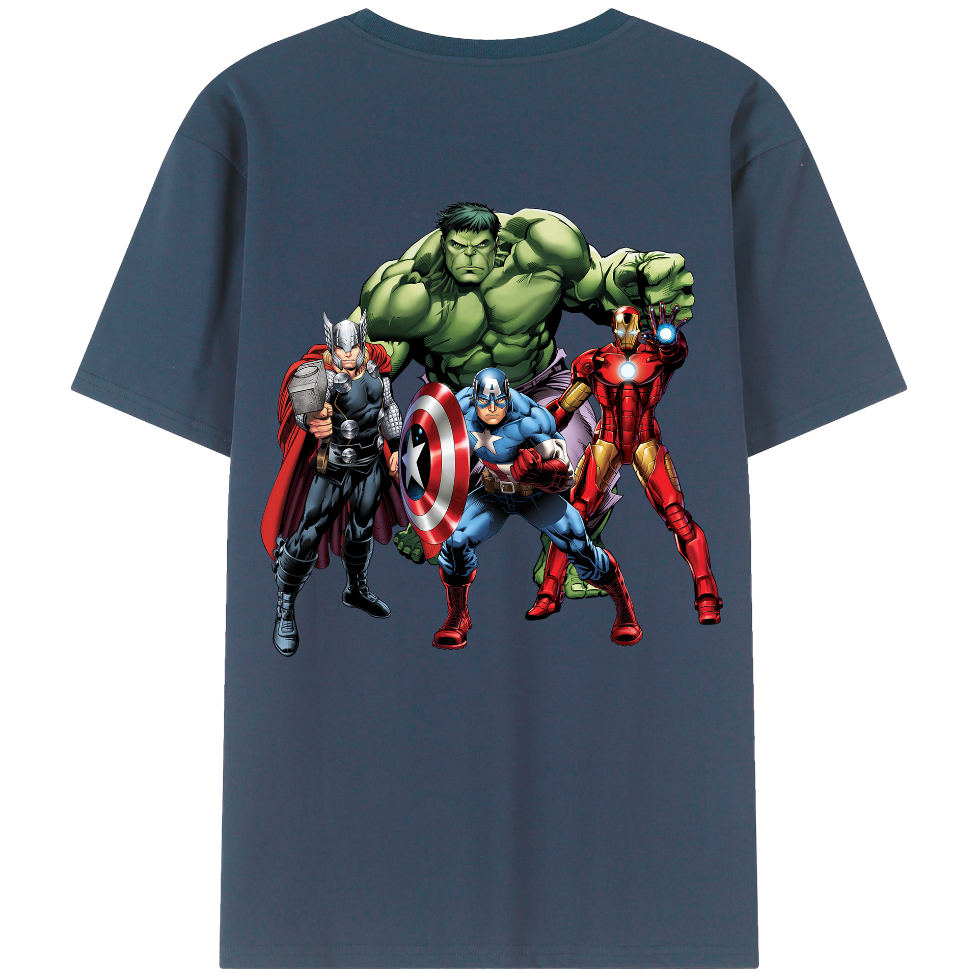 （画像用） アベンジャーズ The Avengers 綿100％半袖Tシャツ（背面プリント）