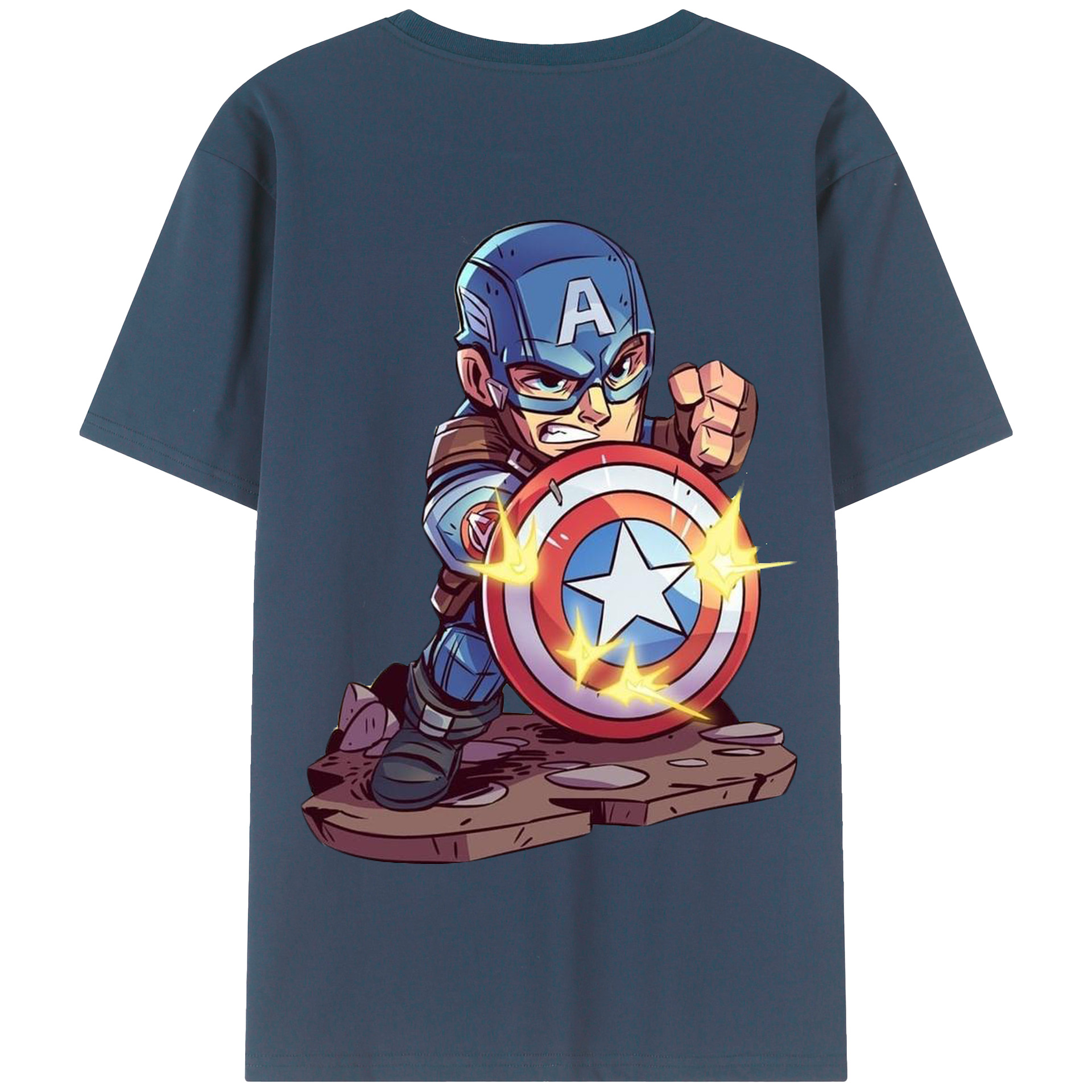 （画像用） アベンジャーズ The Avengers 綿100％半袖Tシャツ（背面プリント）