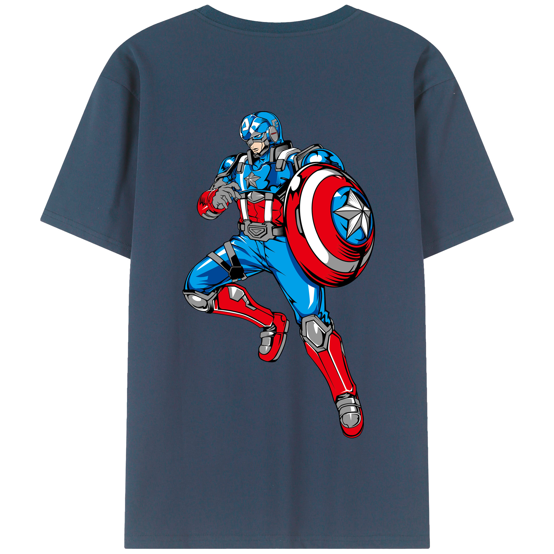 （画像用） アベンジャーズ The Avengers 綿100％半袖Tシャツ（背面プリント）