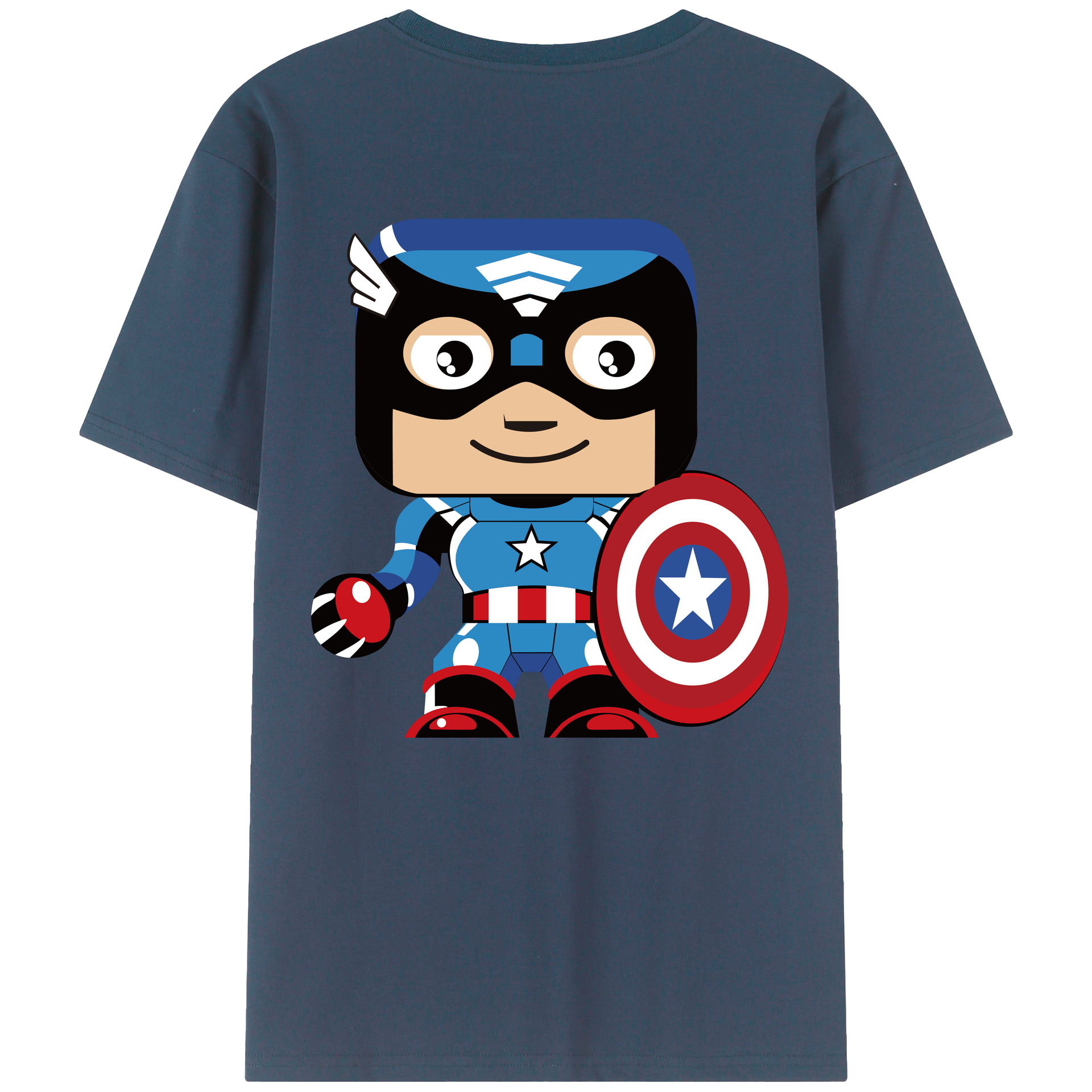（画像用） アベンジャーズ The Avengers 綿100％半袖Tシャツ（背面プリント）