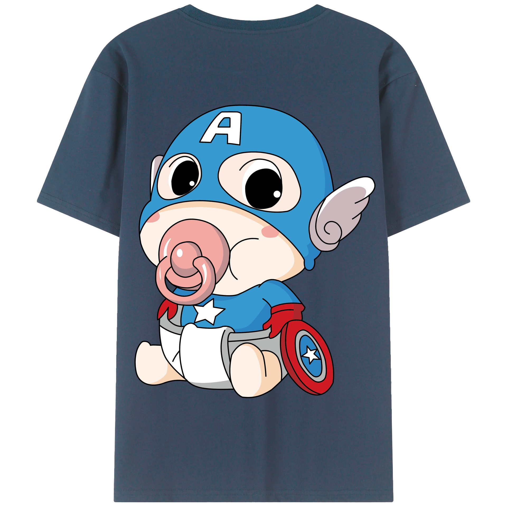 （画像用） アベンジャーズ The Avengers 綿100％半袖Tシャツ（背面プリント）