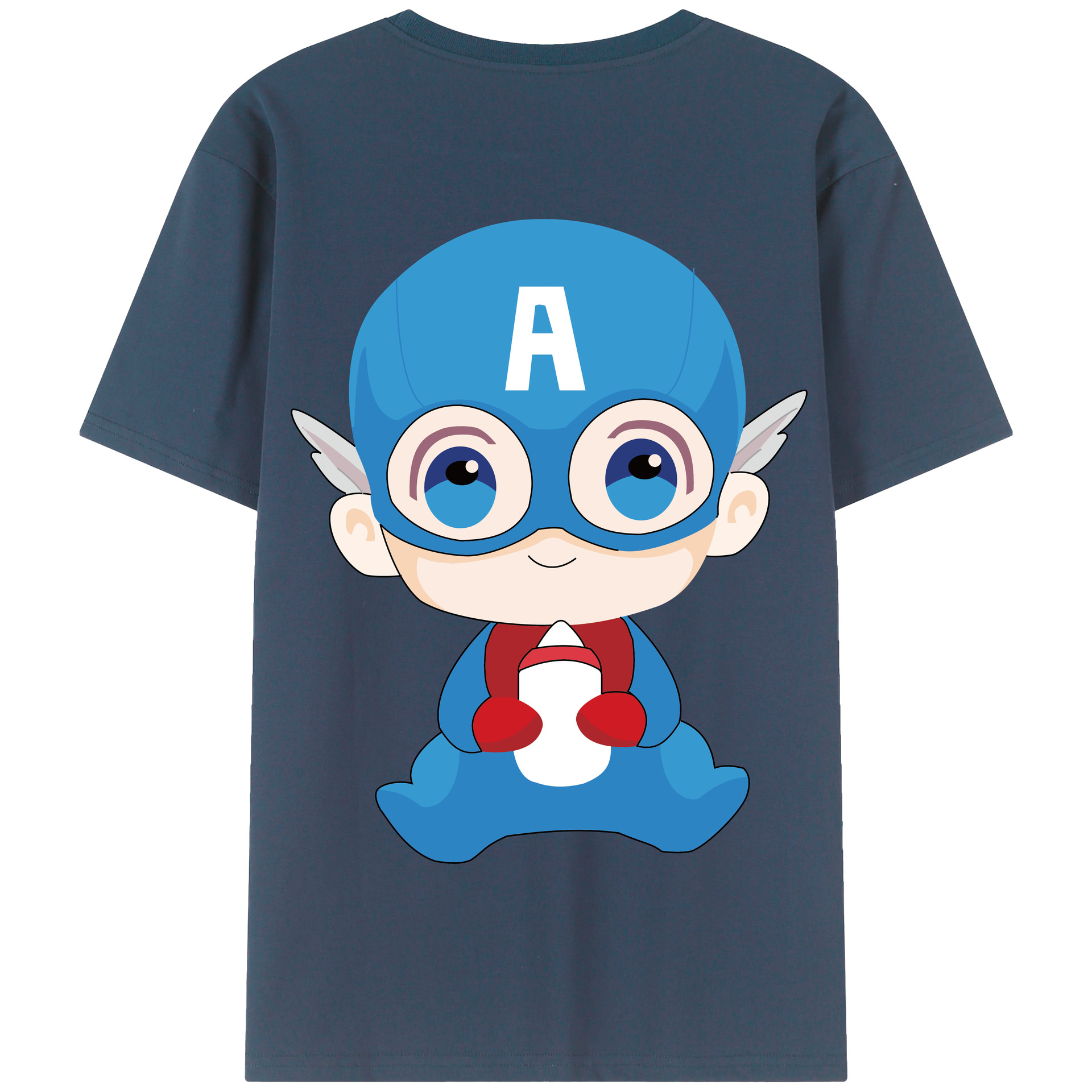 （画像用） アベンジャーズ The Avengers 綿100％半袖Tシャツ（背面プリント）