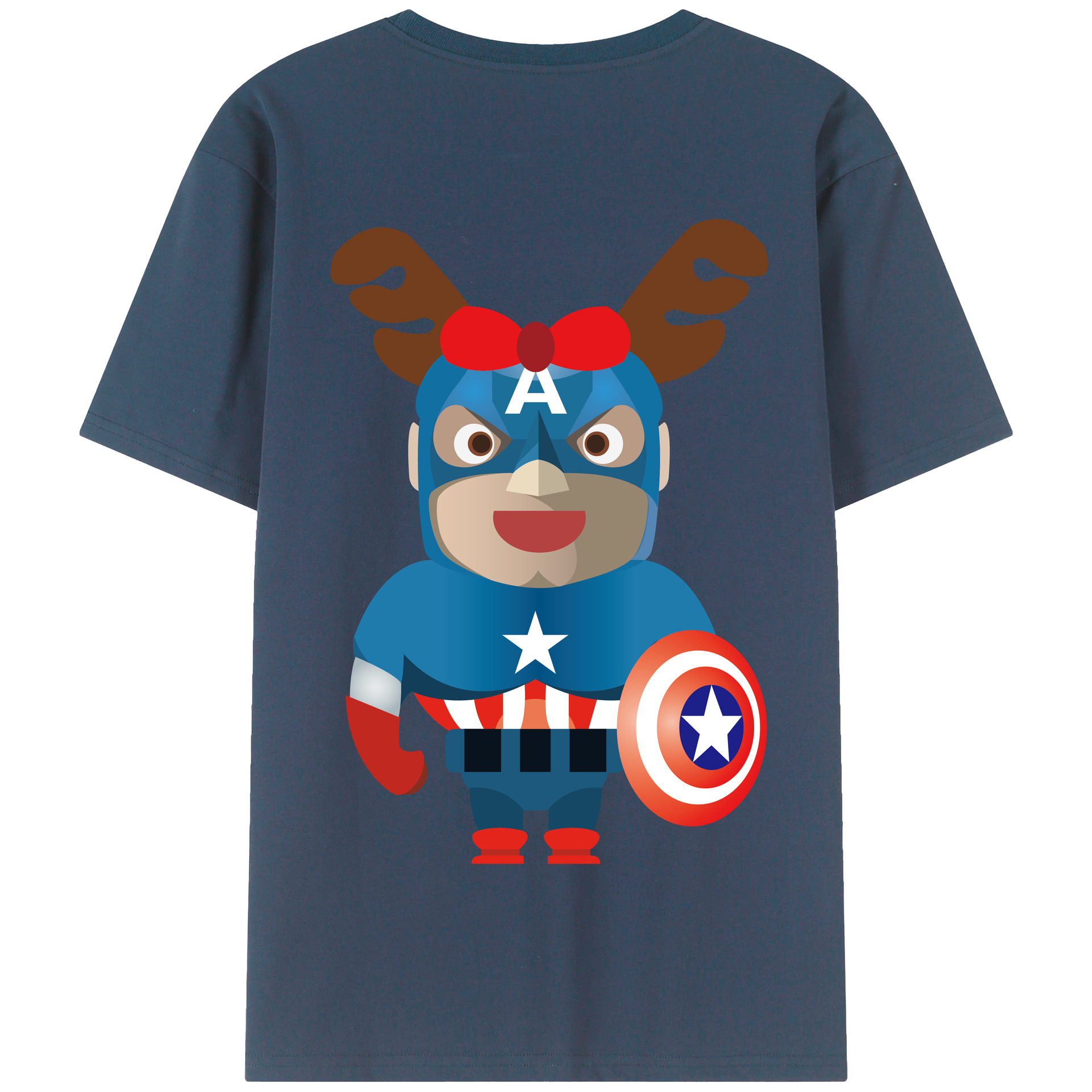 （画像用） アベンジャーズ The Avengers 綿100％半袖Tシャツ（背面プリント）