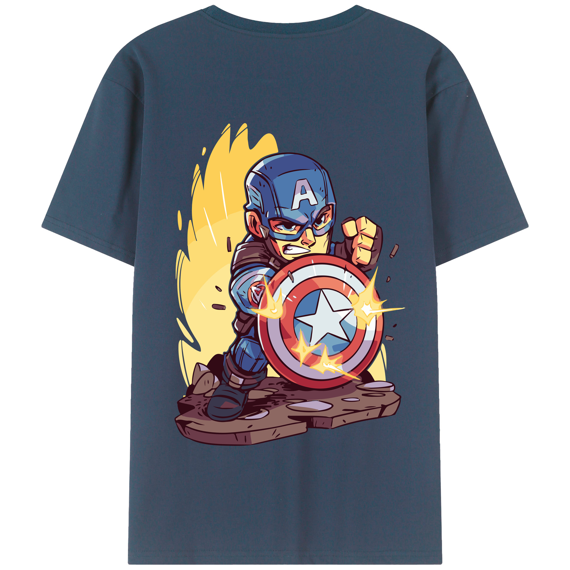 （画像用） アベンジャーズ The Avengers 綿100％半袖Tシャツ（背面プリント）