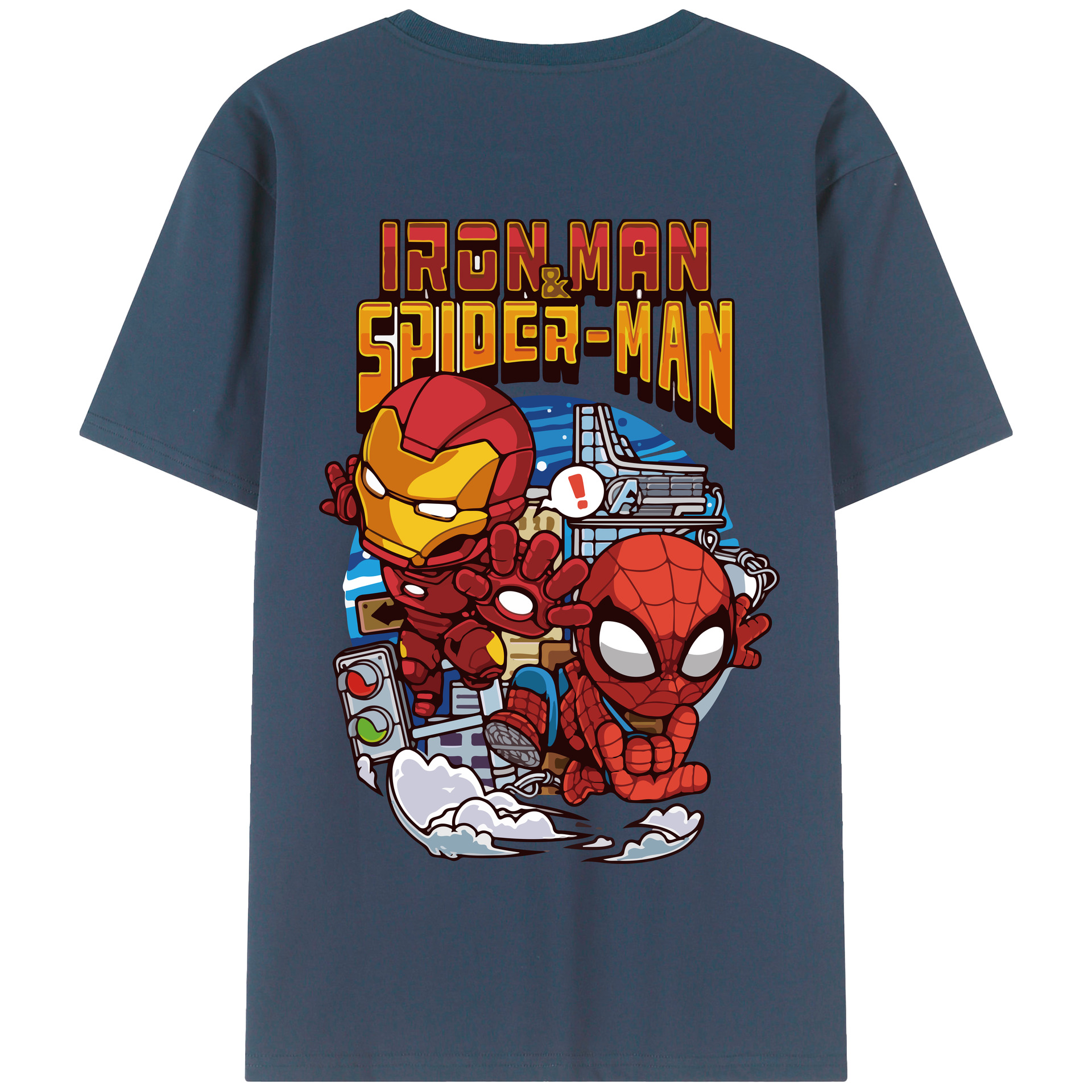 （画像用） アベンジャーズ The Avengers 綿100％半袖Tシャツ（背面プリント）
