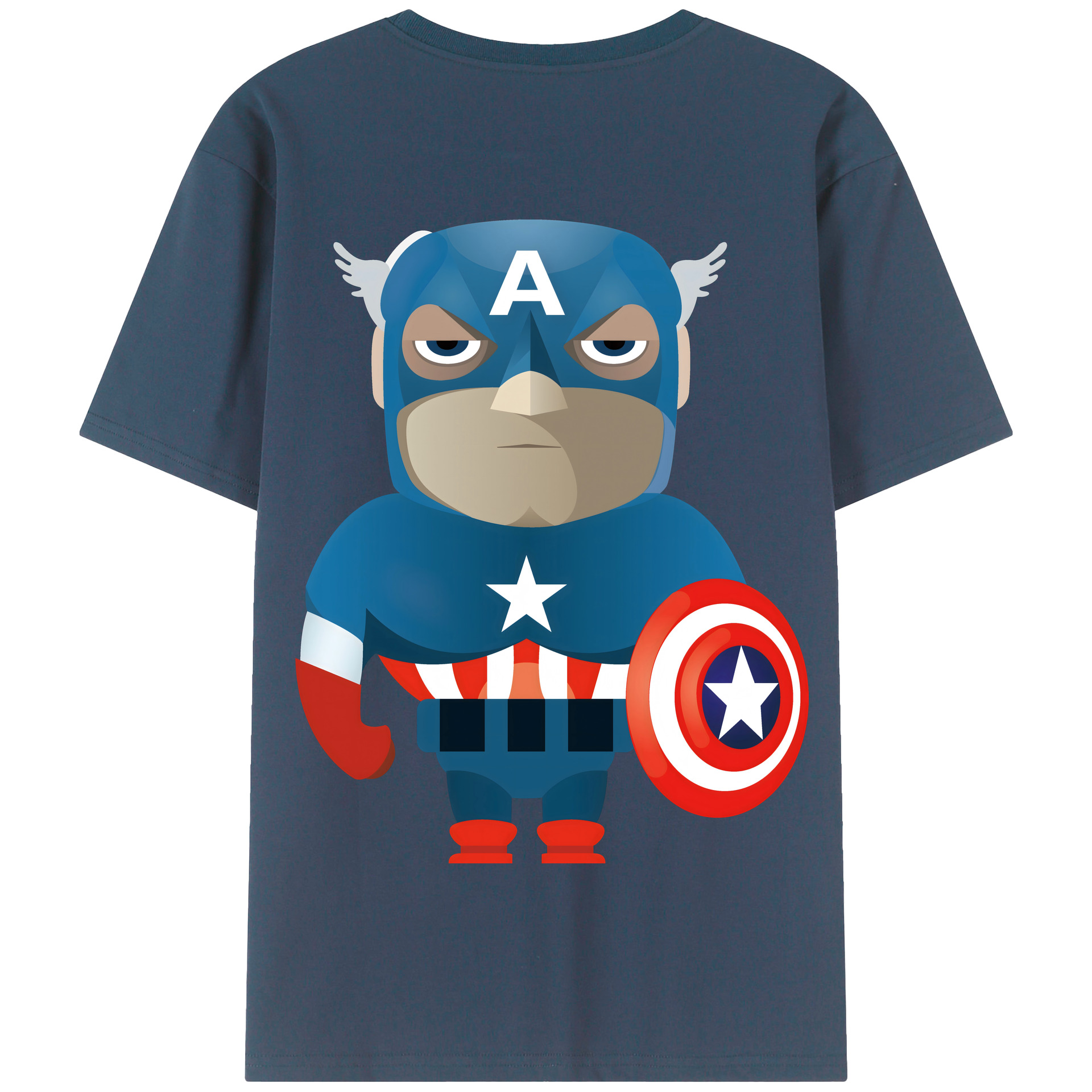 （画像用） アベンジャーズ The Avengers 綿100％半袖Tシャツ（背面プリント）
