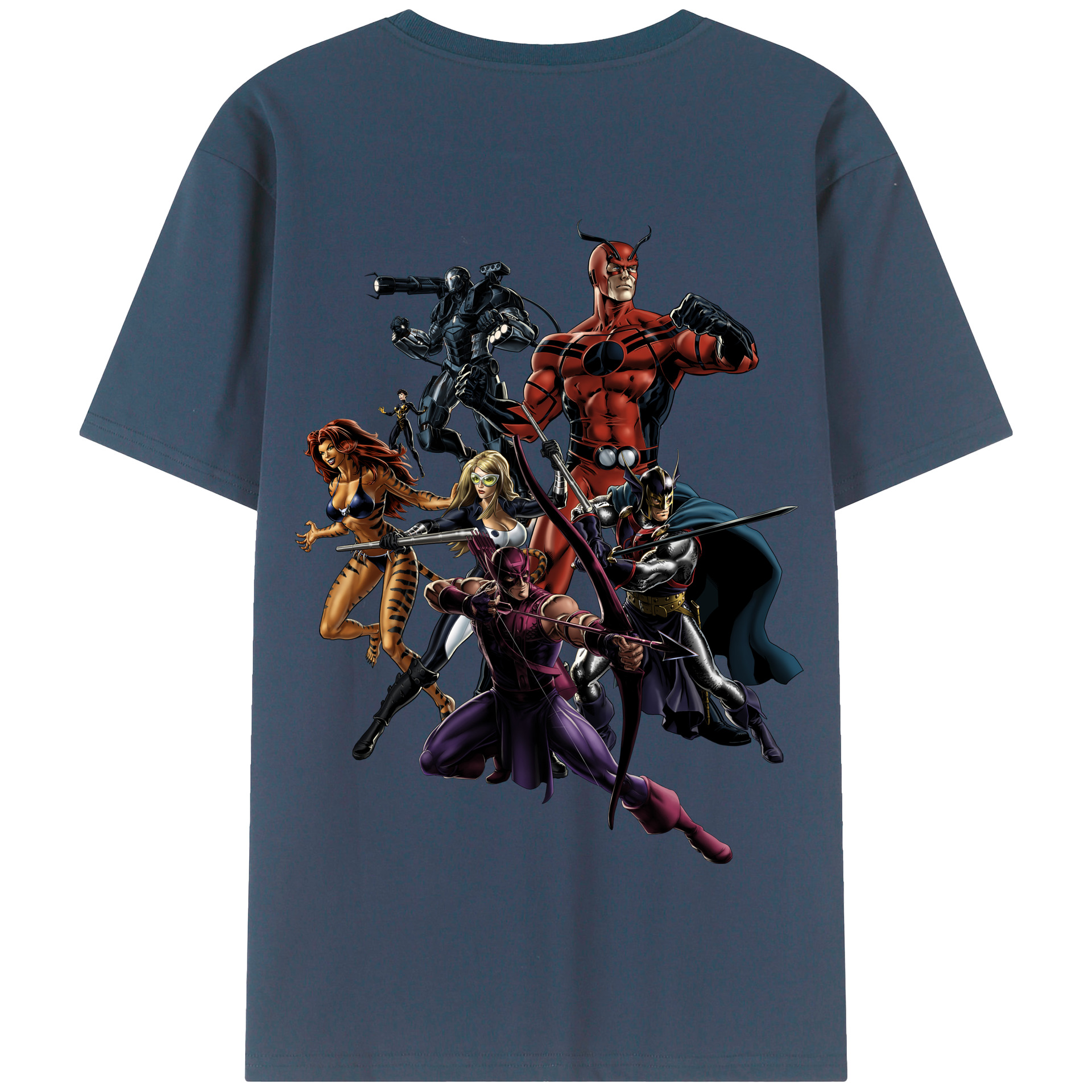 （画像用） アベンジャーズ The Avengers 綿100％半袖Tシャツ（背面プリント）