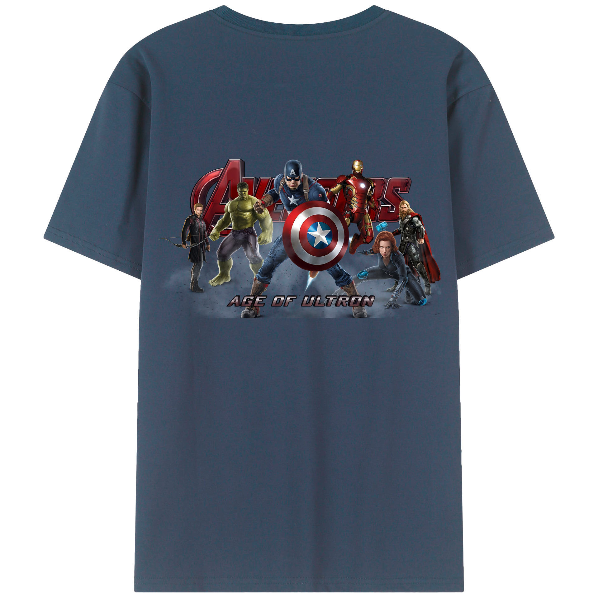 （画像用） アベンジャーズ The Avengers 綿100％半袖Tシャツ（背面プリント）